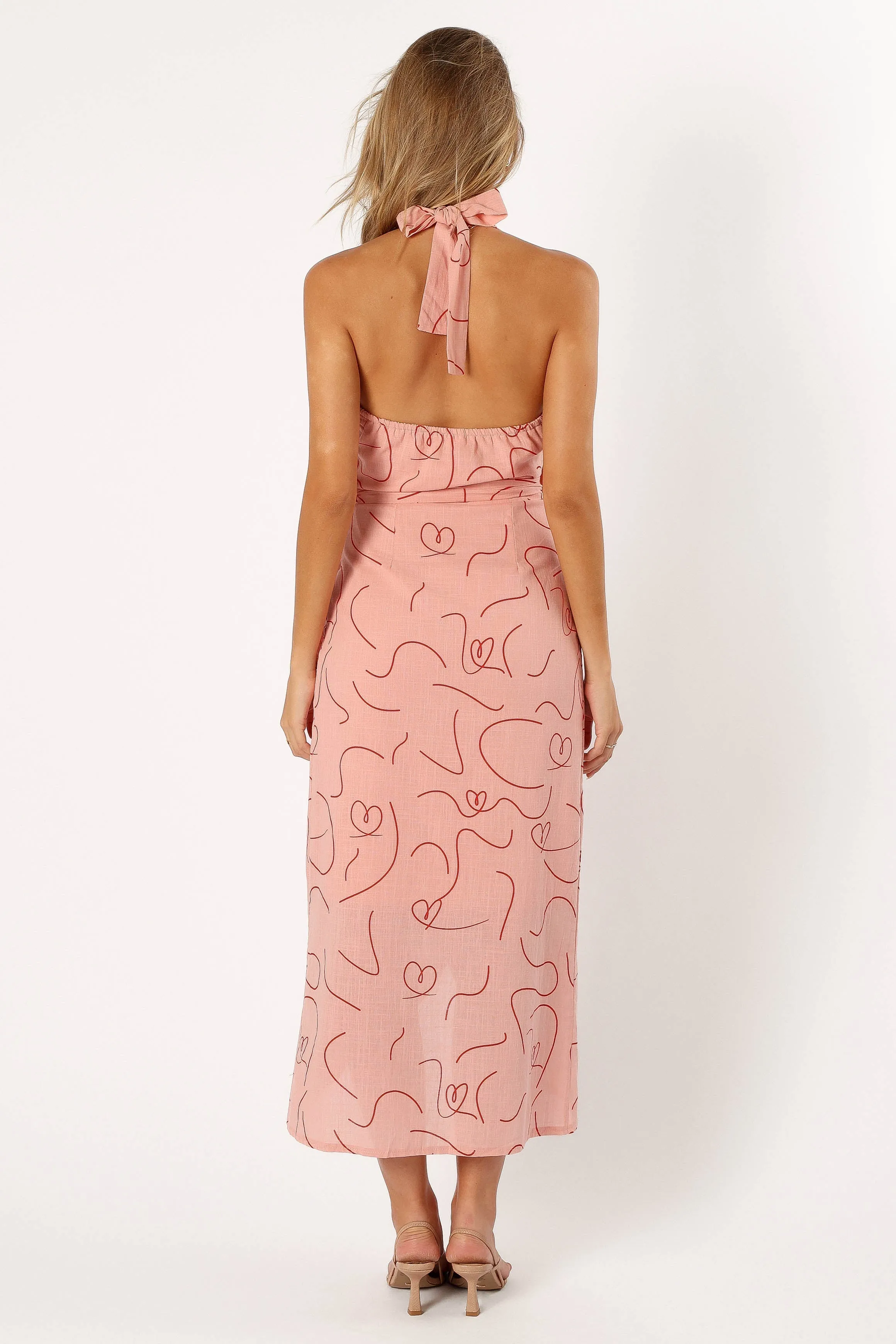 Abigail Wrap Midi Dress - Pink Swirl sold by Petal & Pup product image thumbnail 5