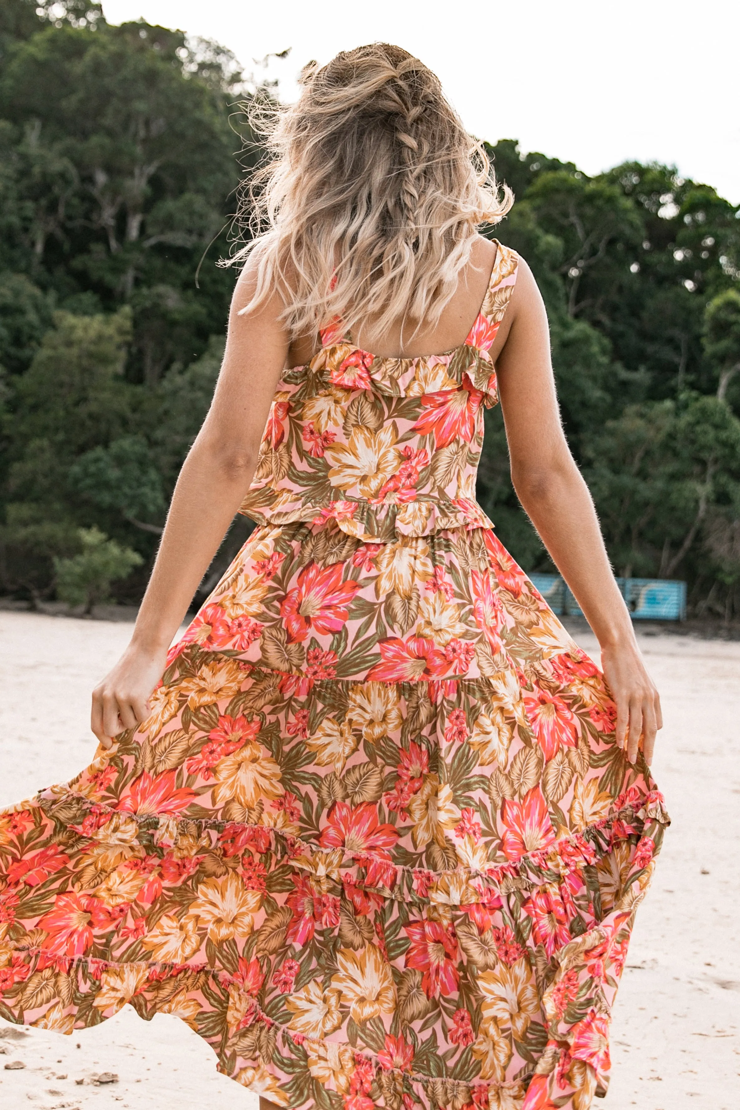 Pissaro Frill Cropped Top - Floral sold by Petal & Pup product image thumbnail 3