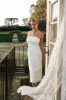 Avah Strapless Midi Dress - White sold by Petal & Pup