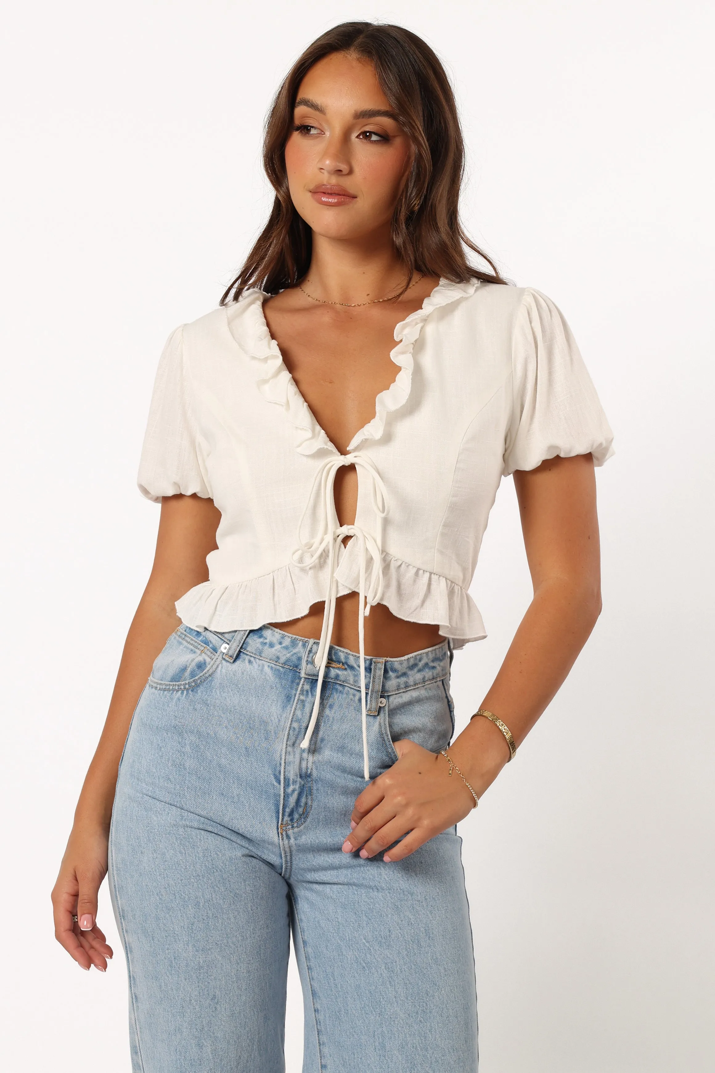 Andra Top - White sold by Petal & Pup product image thumbnail 5
