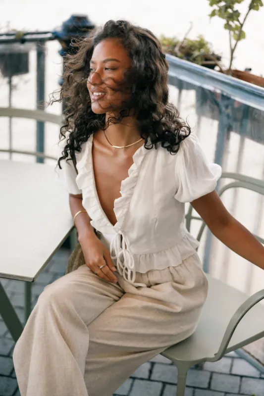 Andra Top - White sold by Petal & Pup