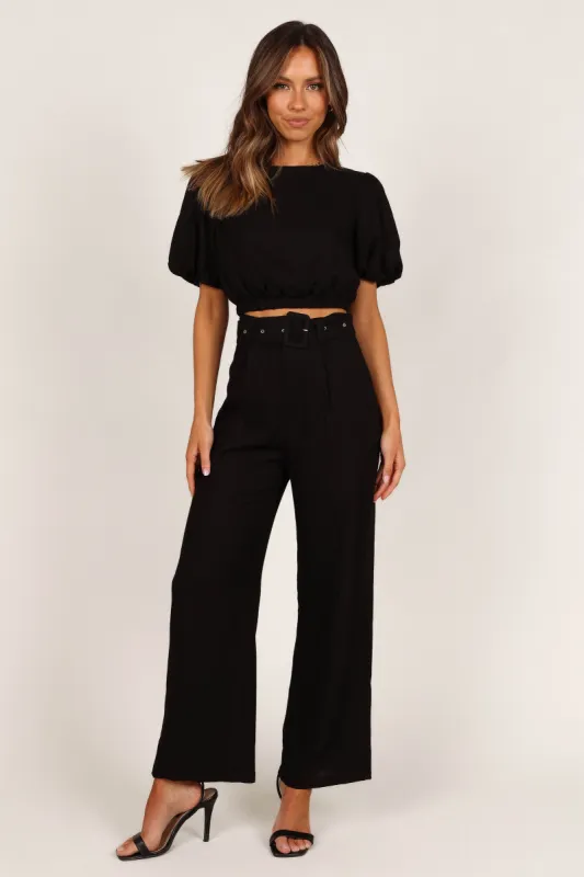 Blakely Pant Two Piece Set - Black sold by Petal & Pup