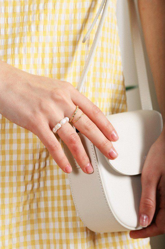 Pearl Ring Set - Gold sold by Petal & Pup product image thumbnail 2
