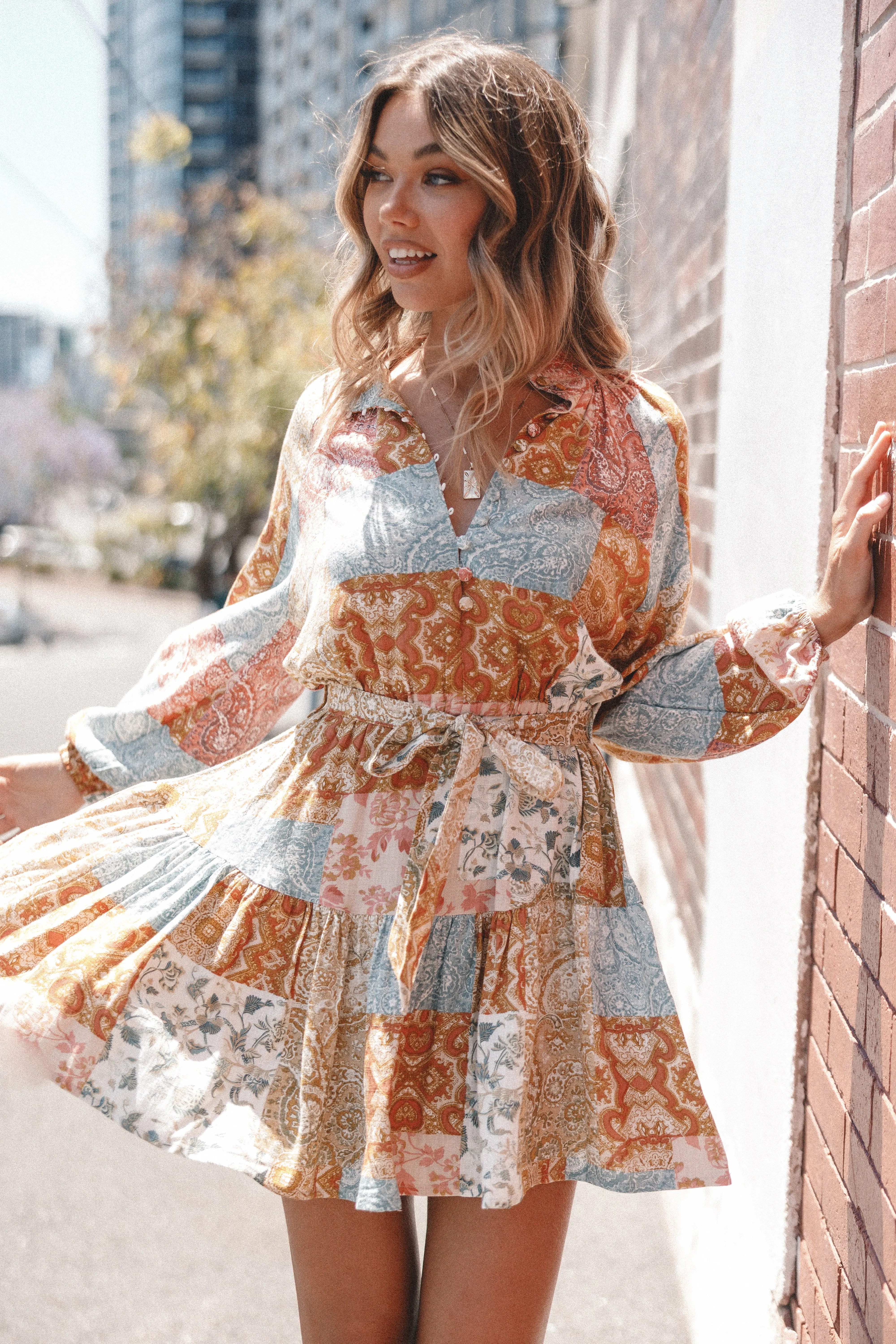 Silante Long Sleeve Mini Dress - Maxine sold by Petal & Pup product image thumbnail 2