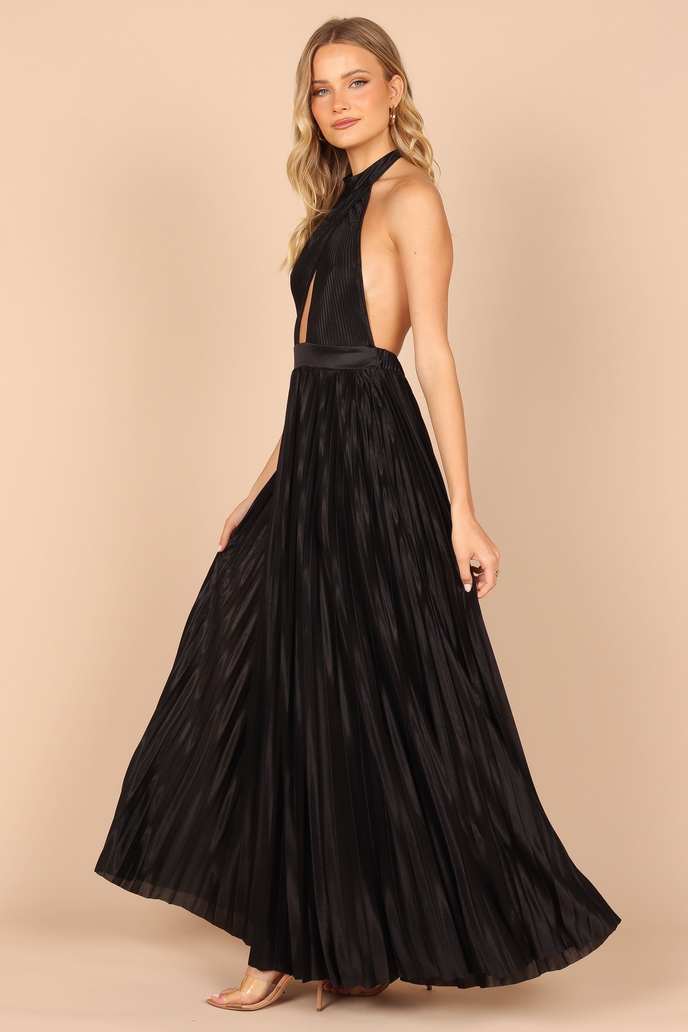 Elle Halter Neck Maxi Dress - Black sold by Petal & Pup product image thumbnail 5