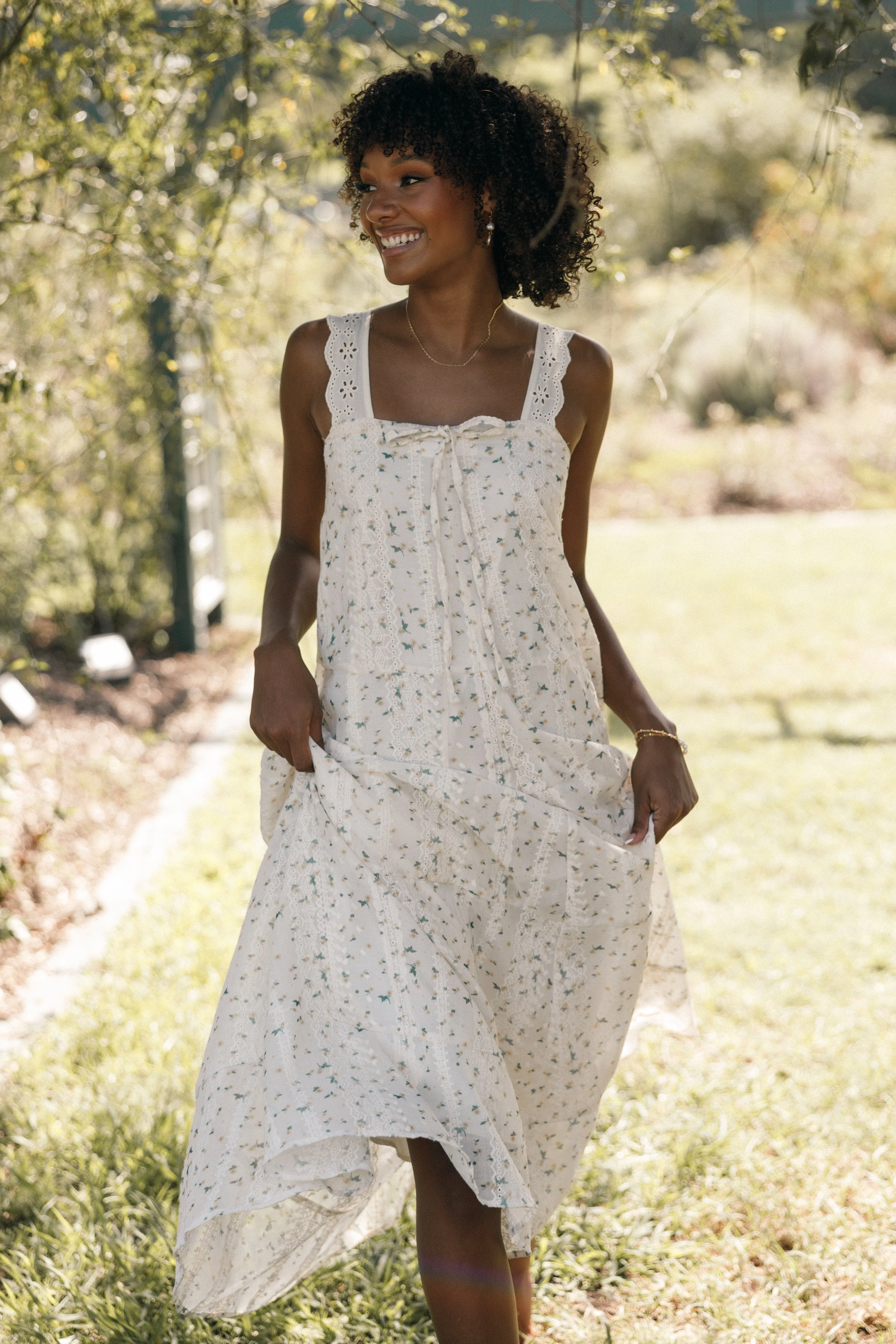 Caroline Maxi Dress - Yellow Floral sold by Petal & Pup