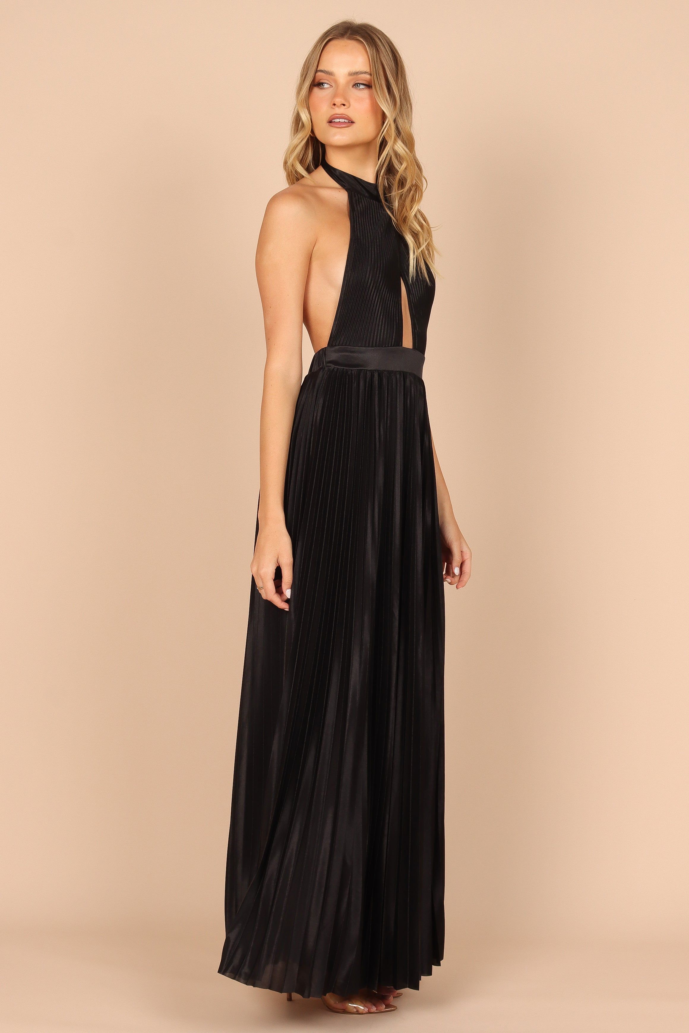 Elle Halter Neck Maxi Dress - Black sold by Petal & Pup product image thumbnail 6