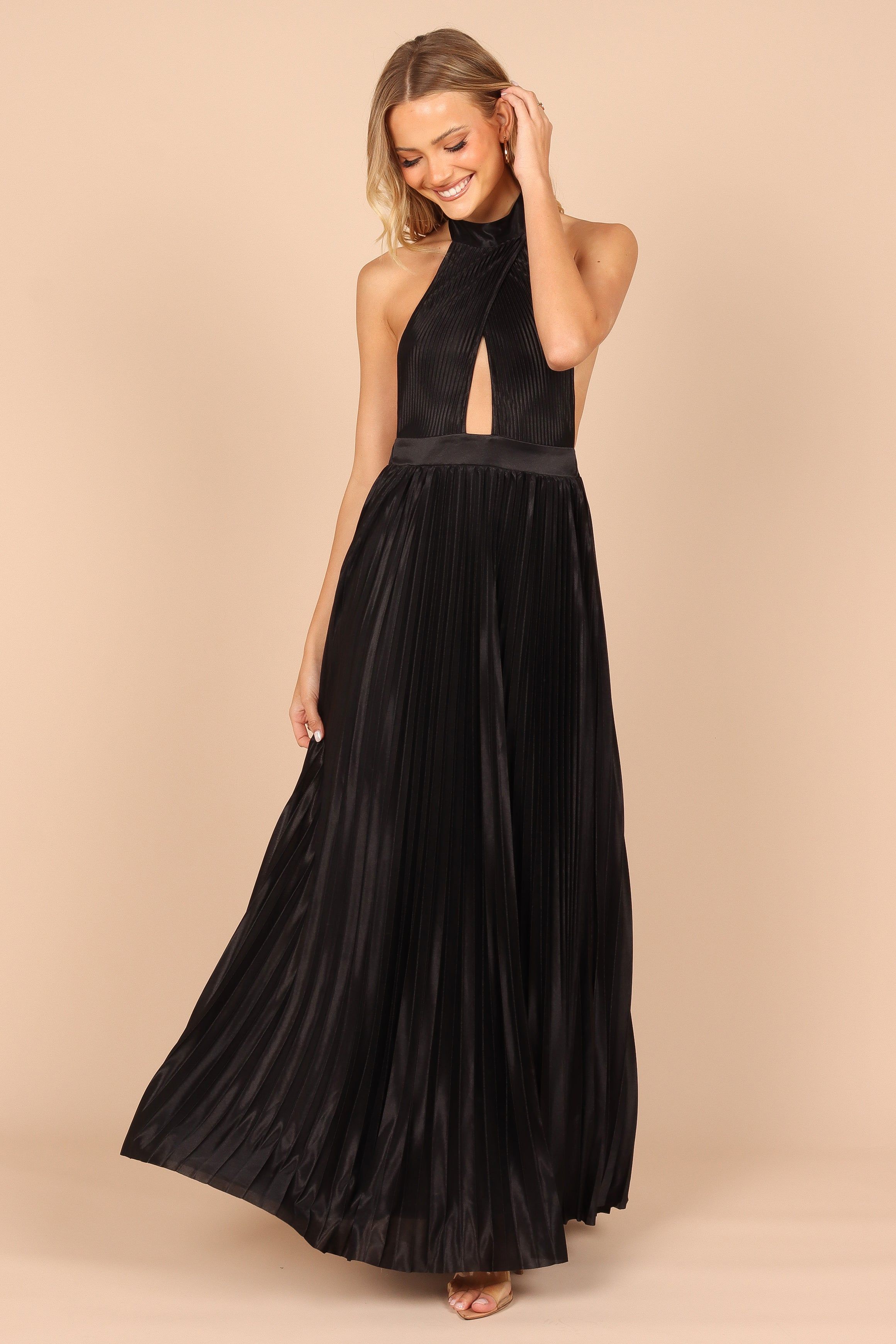 Elle Halter Neck Maxi Dress - Black sold by Petal & Pup product image thumbnail 7