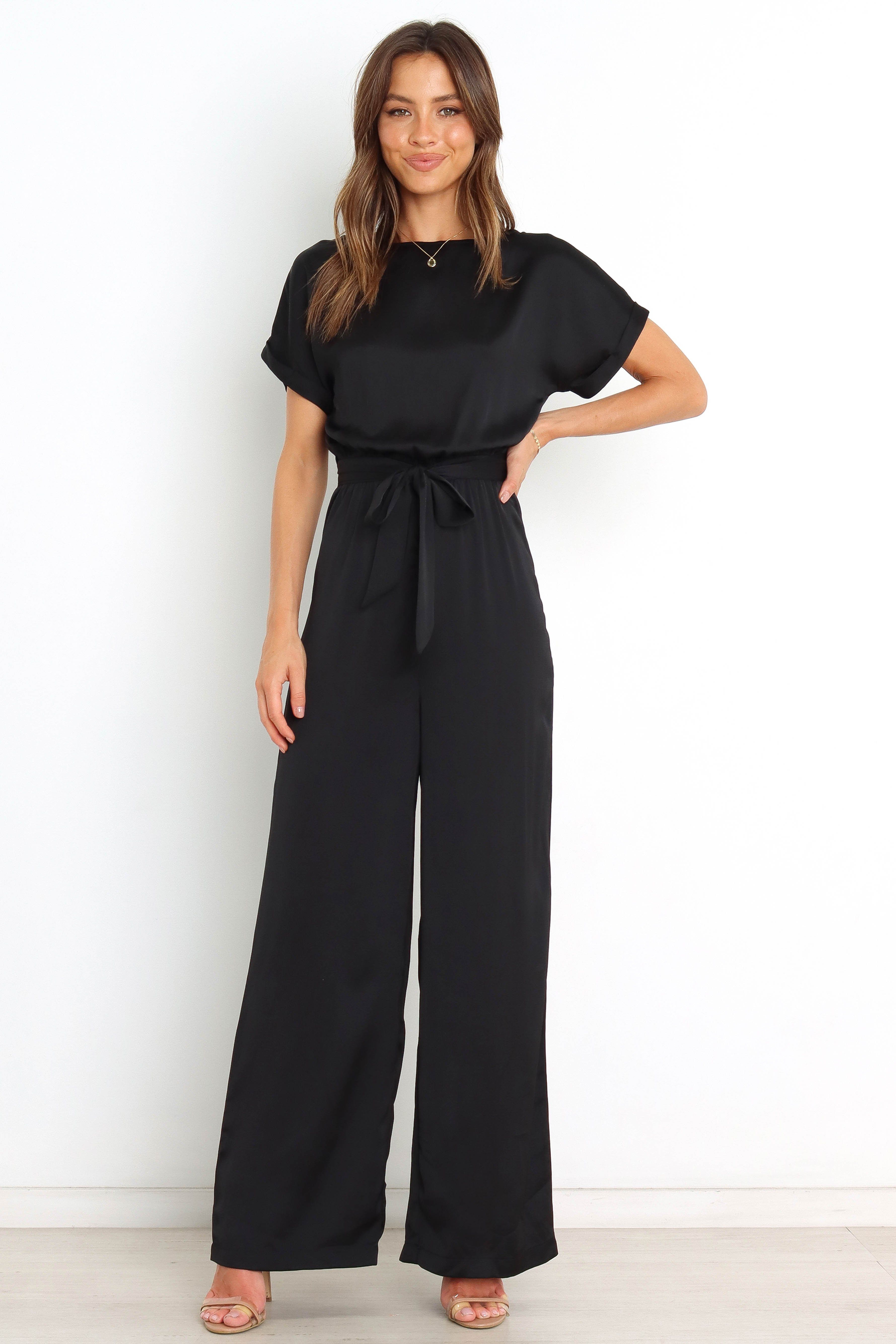 Laura Jumpsuit - Black sold by Petal & Pup