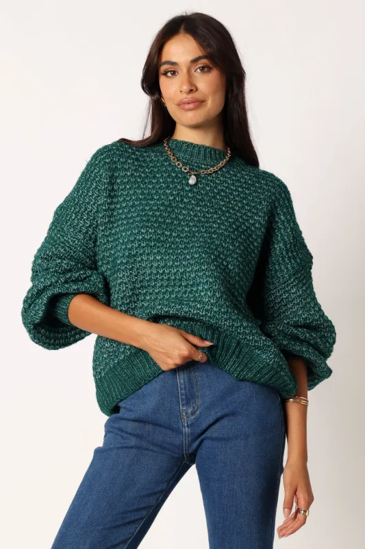 Ziggy Knit Sweater - Emerald sold by Petal & Pup