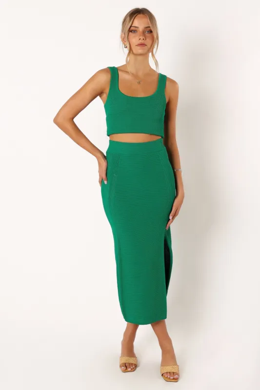 Soji Knitted Skirt - Green sold by Petal & Pup