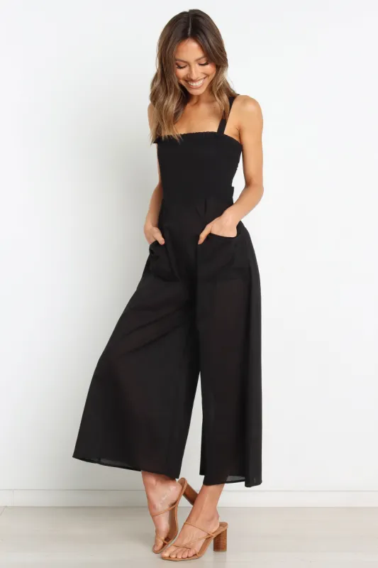 Waves Jumpsuit - Black sold by Petal & Pup