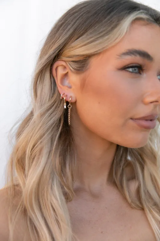 Layou 3 Pack Earrings - Gold sold by Petal & Pup