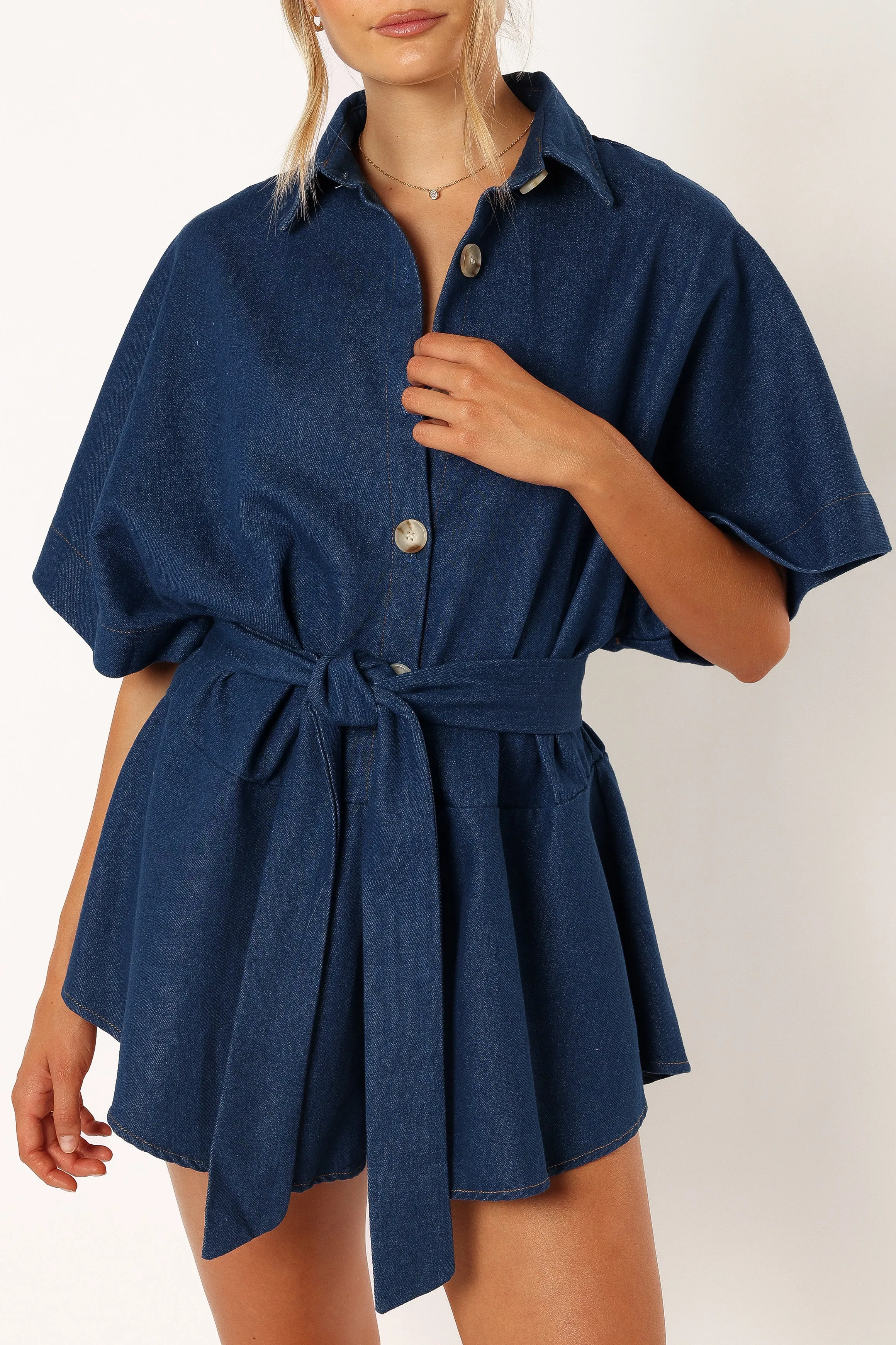 Harriette Romper - Dark Denim sold by Petal & Pup product image thumbnail 3