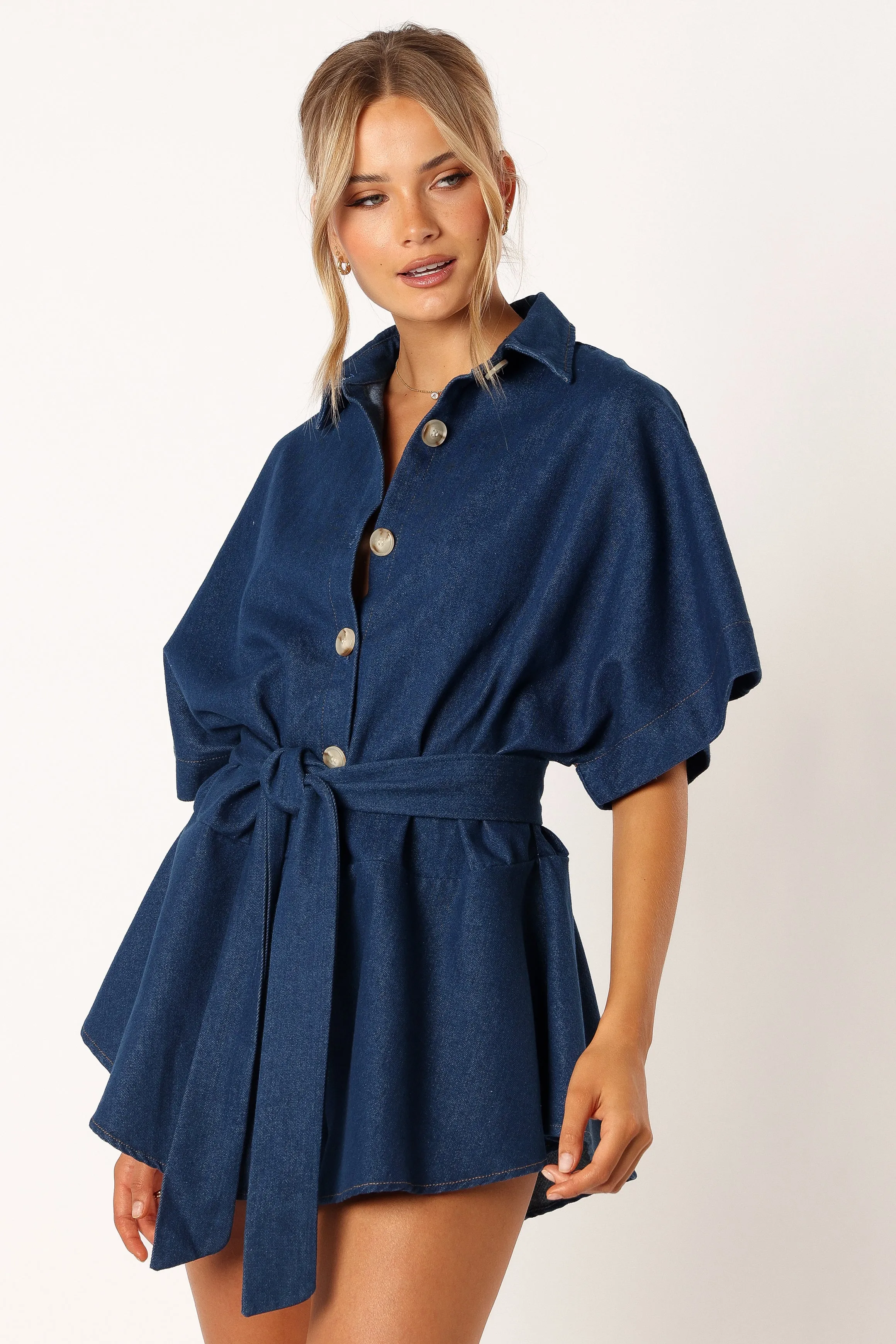 Harriette Romper - Dark Denim sold by Petal & Pup product image thumbnail 5