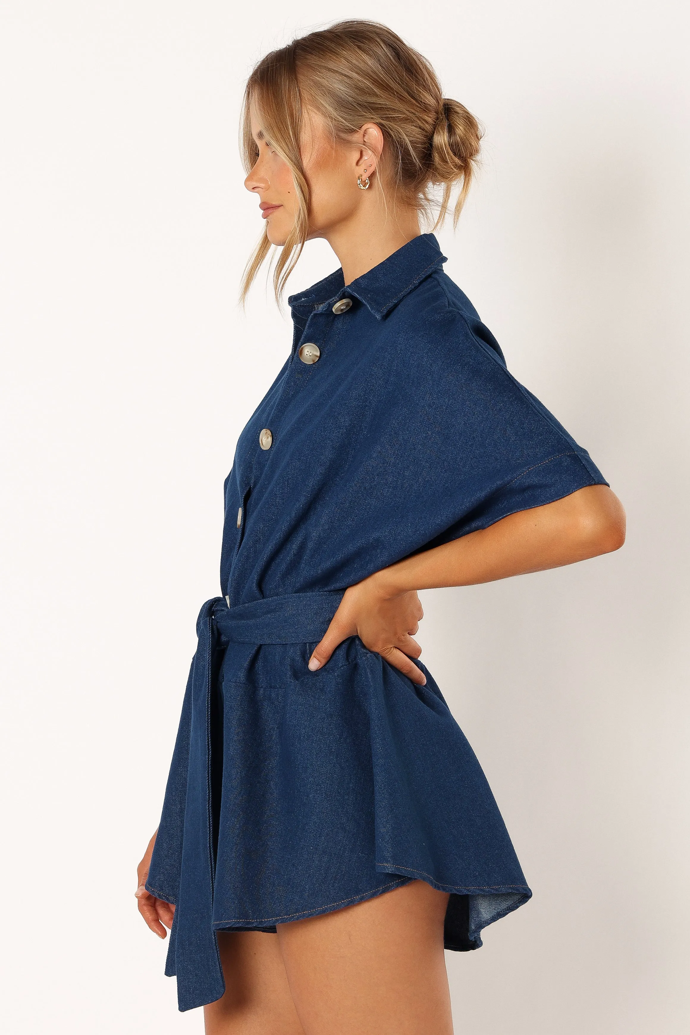 Harriette Romper - Dark Denim sold by Petal & Pup product image thumbnail 4