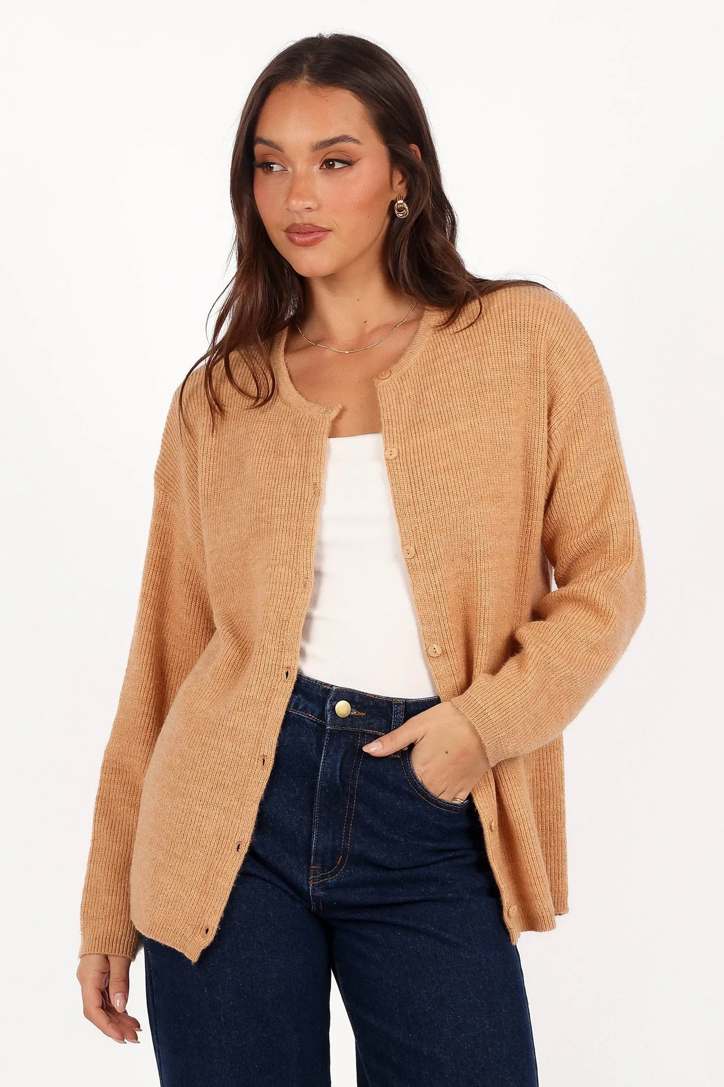 Astor Classic Button Up Cardigan - Caramel sold by Petal & Pup product image thumbnail 3