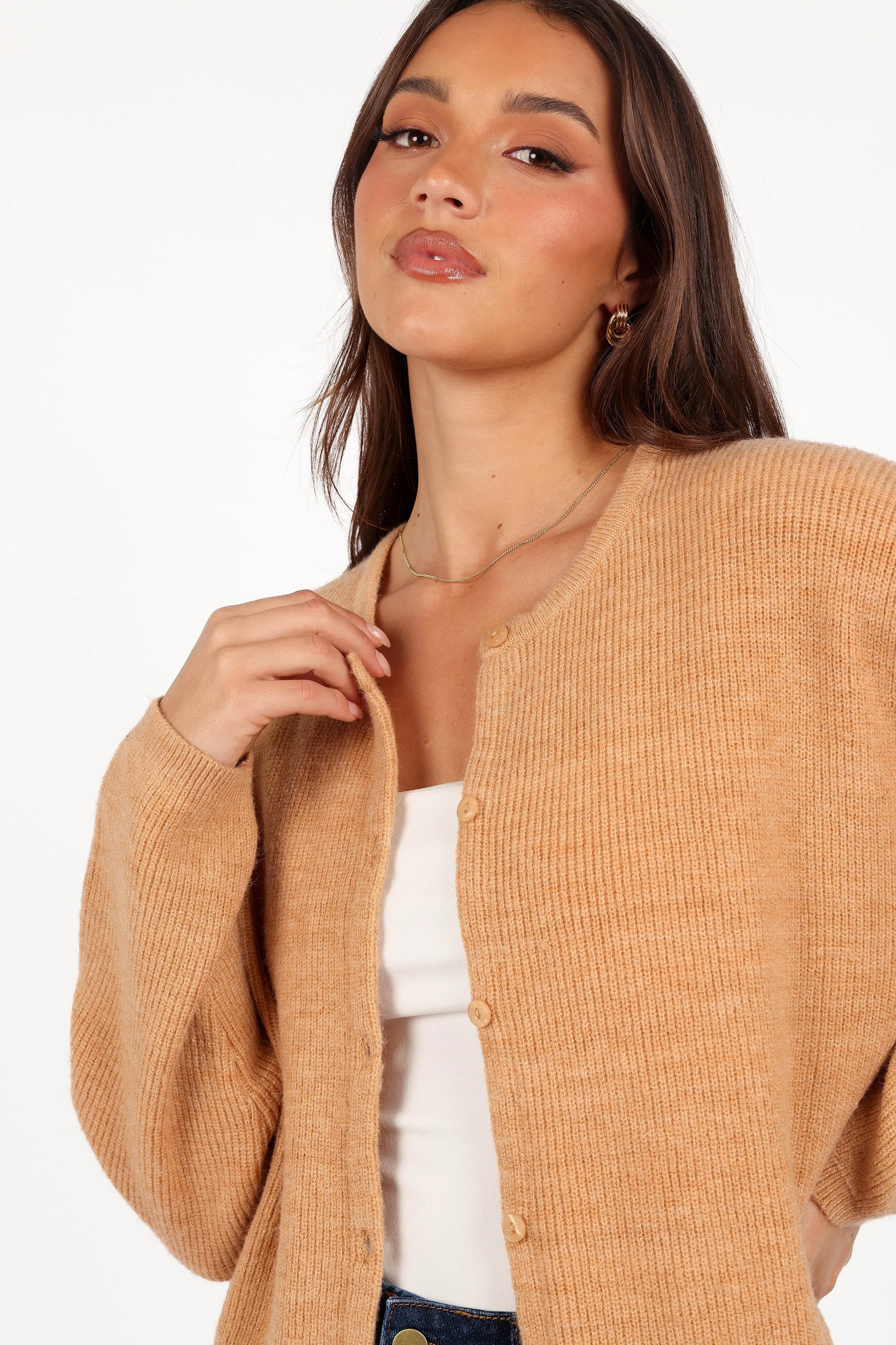 Astor Classic Button Up Cardigan - Caramel sold by Petal & Pup product image thumbnail 4
