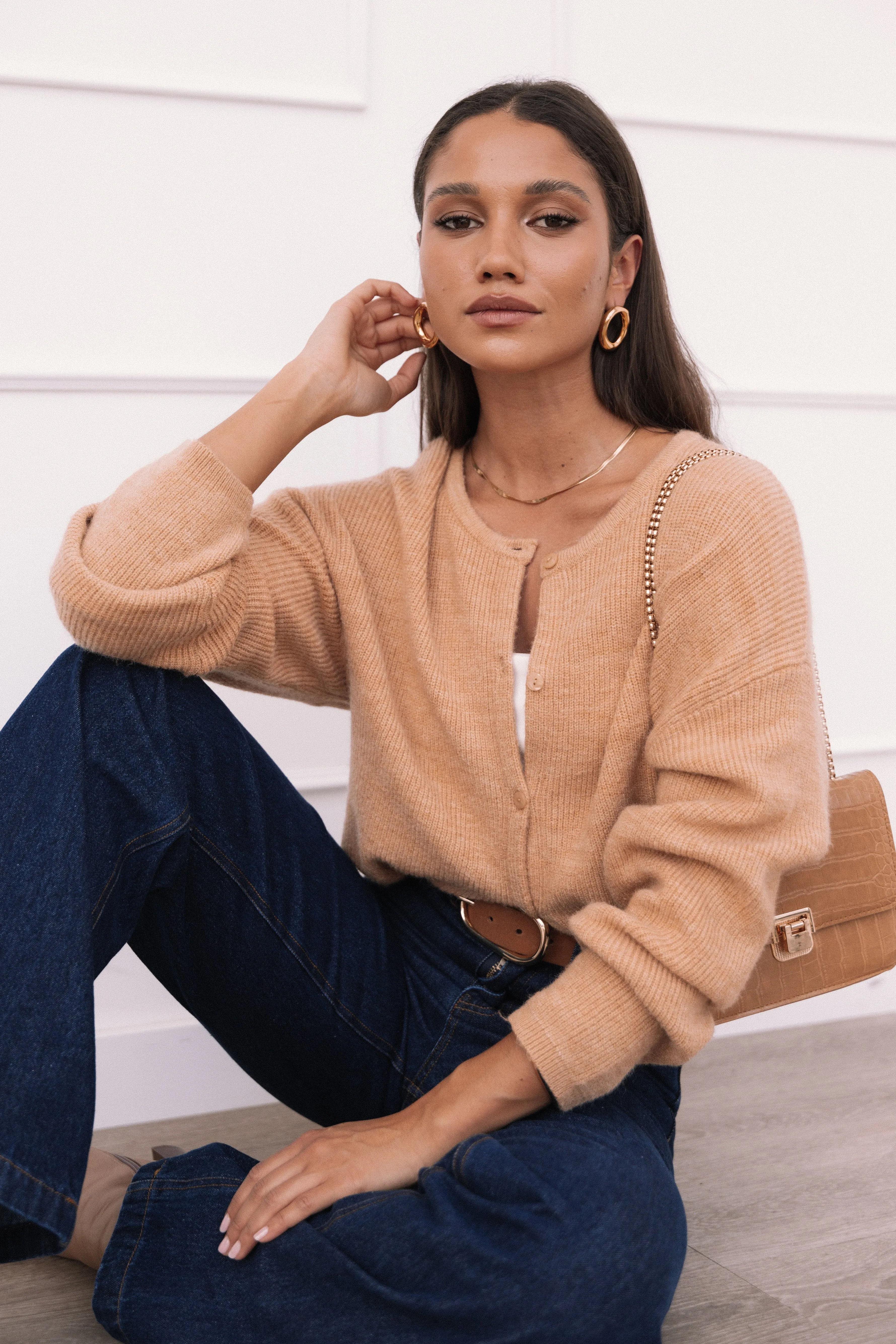 Astor Classic Button Up Cardigan - Caramel sold by Petal & Pup product image thumbnail 2