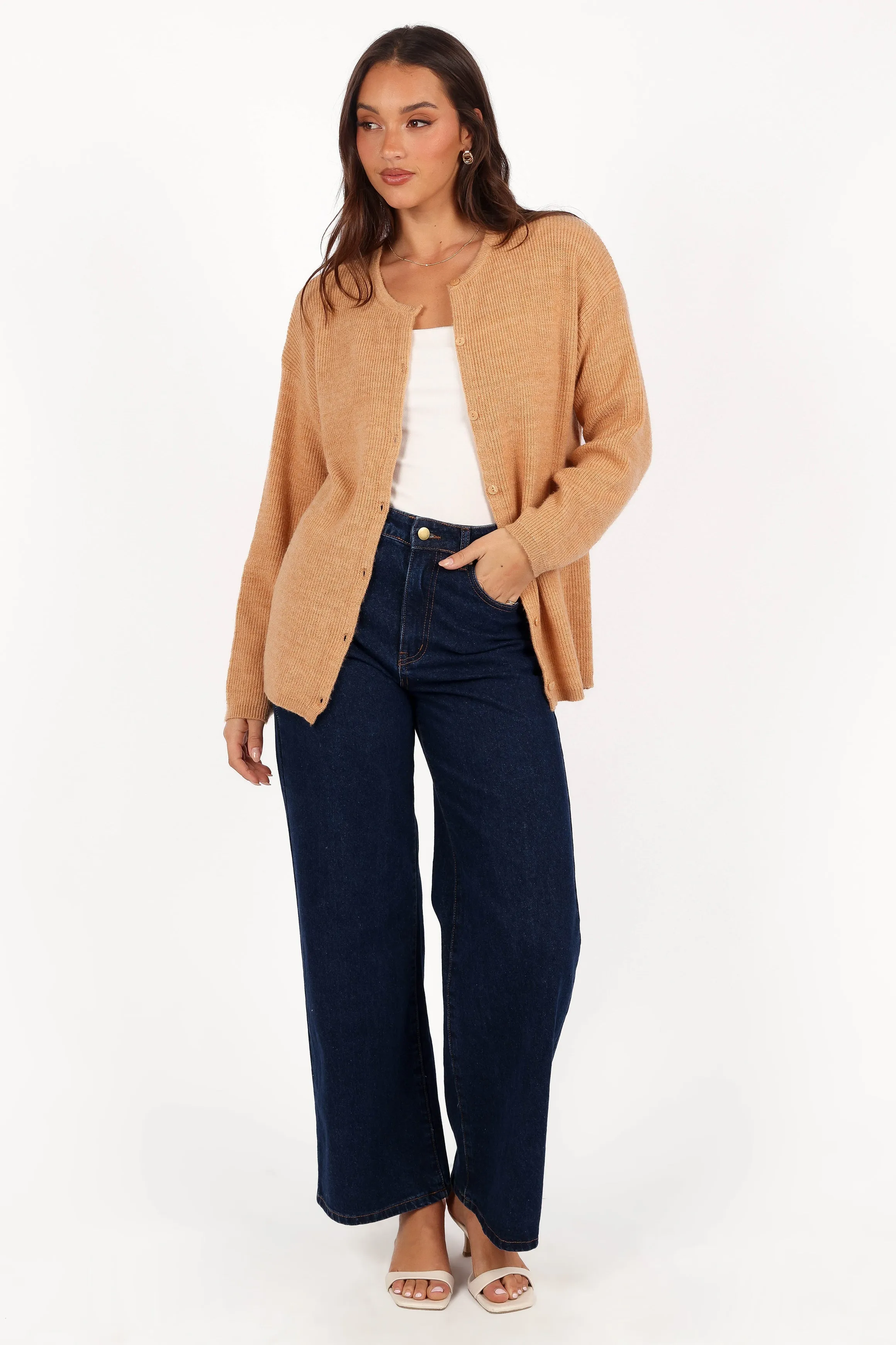 Astor Classic Button Up Cardigan - Caramel sold by Petal & Pup product image thumbnail 5