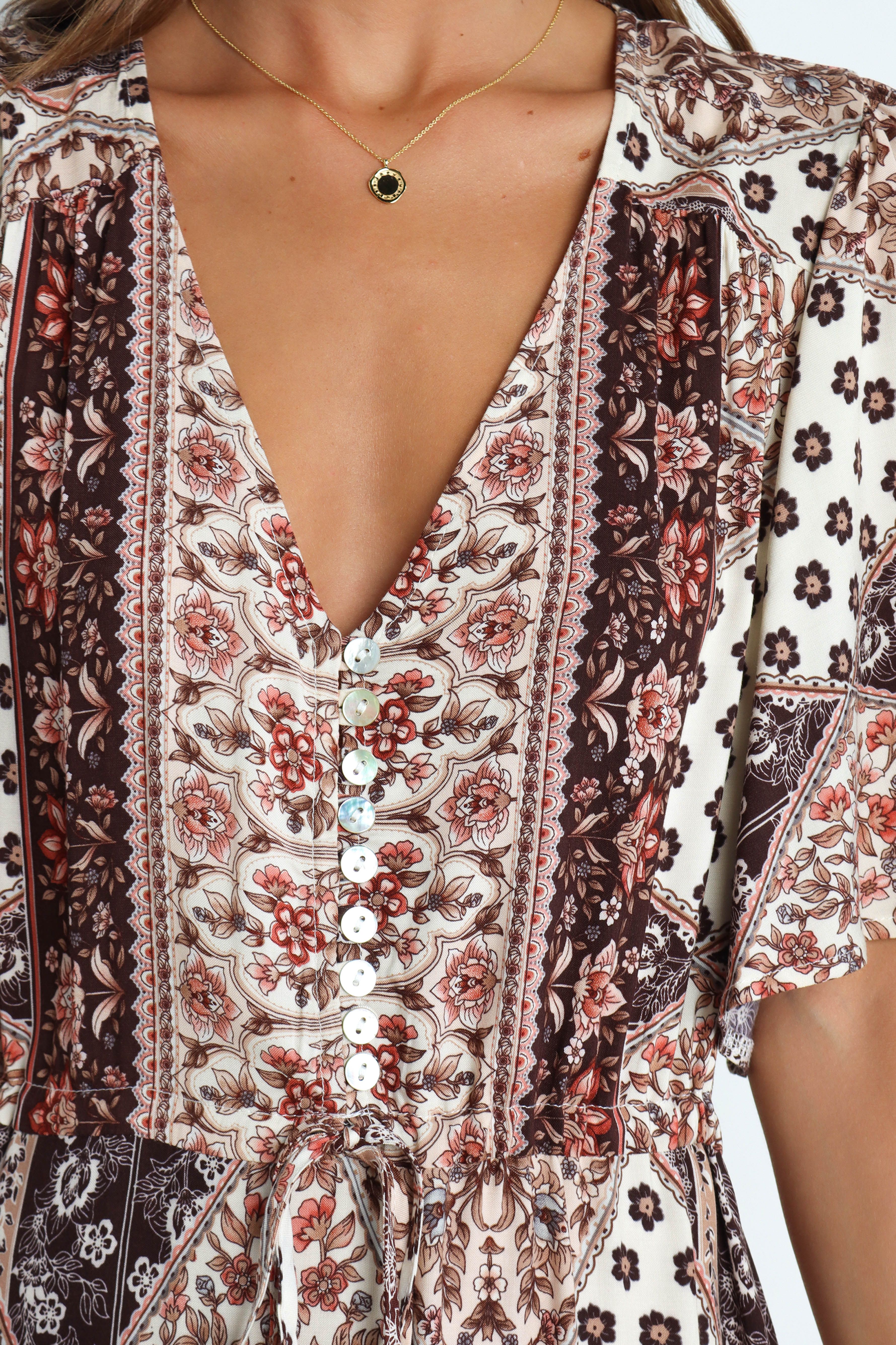 Kendra Dress - Brown sold by Petal & Pup product image thumbnail 3