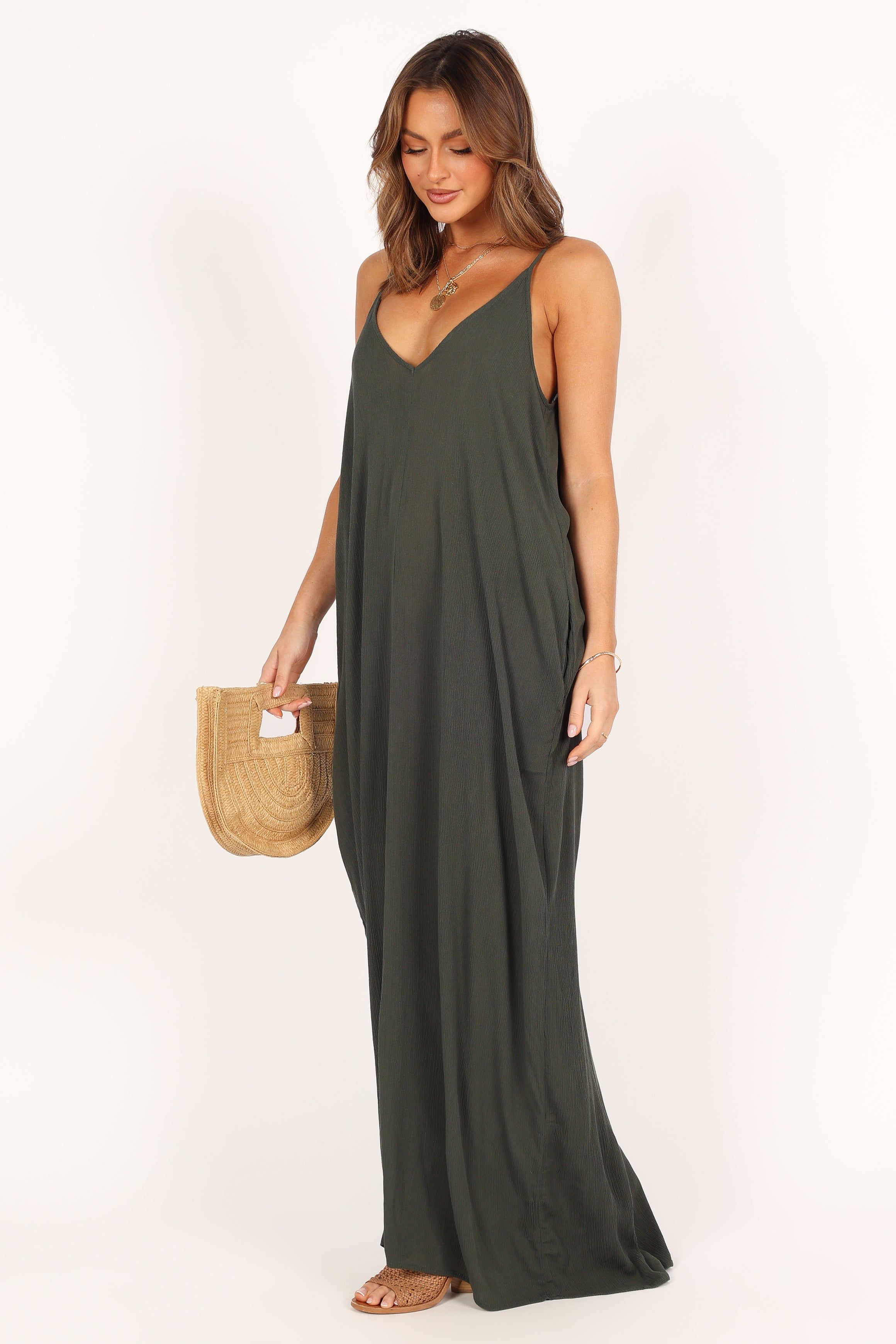 Daphne Maxi Dress - Olive sold by Petal & Pup product image thumbnail 4