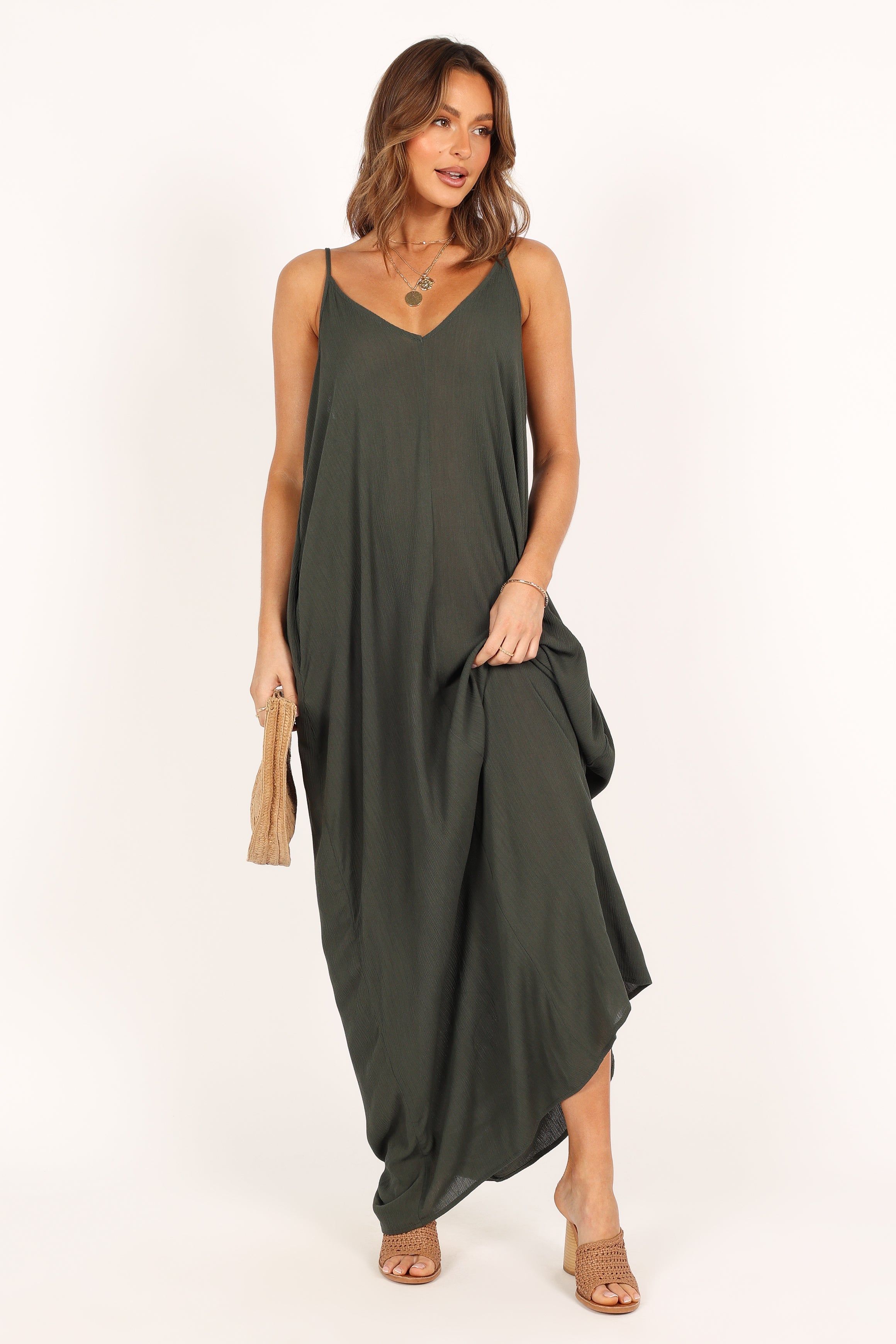 Daphne Maxi Dress - Olive sold by Petal & Pup product image thumbnail 3