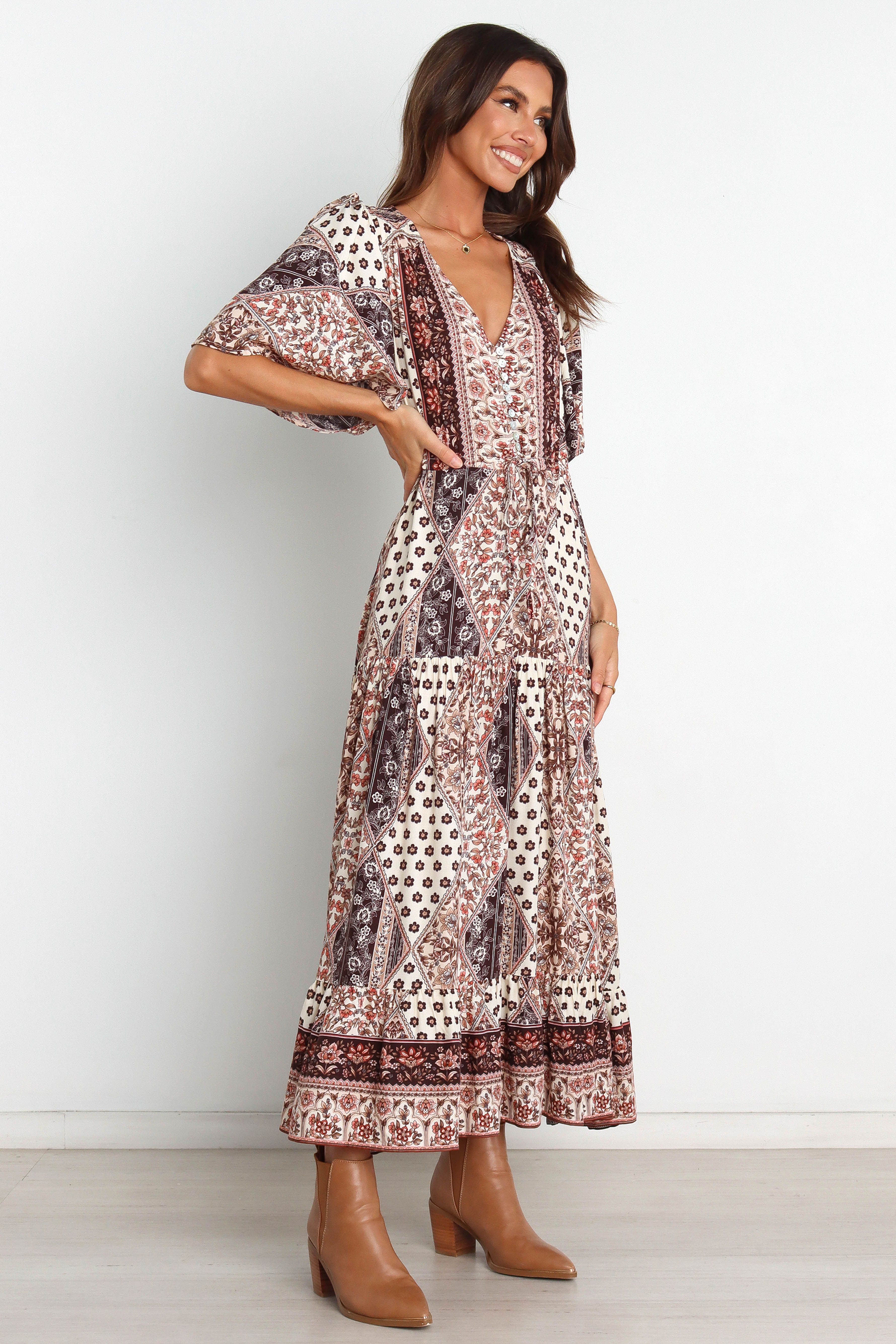 Kendra Dress - Brown sold by Petal & Pup product image thumbnail 4