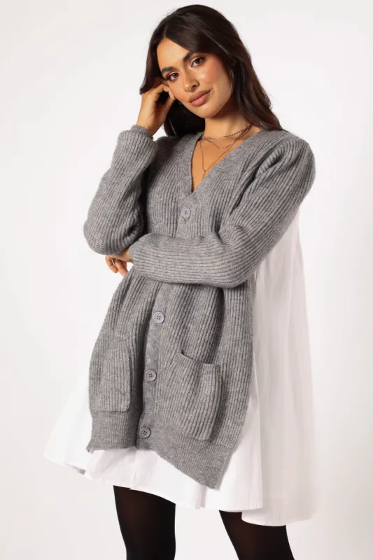 Lina Mini Dress - Grey sold by Petal & Pup