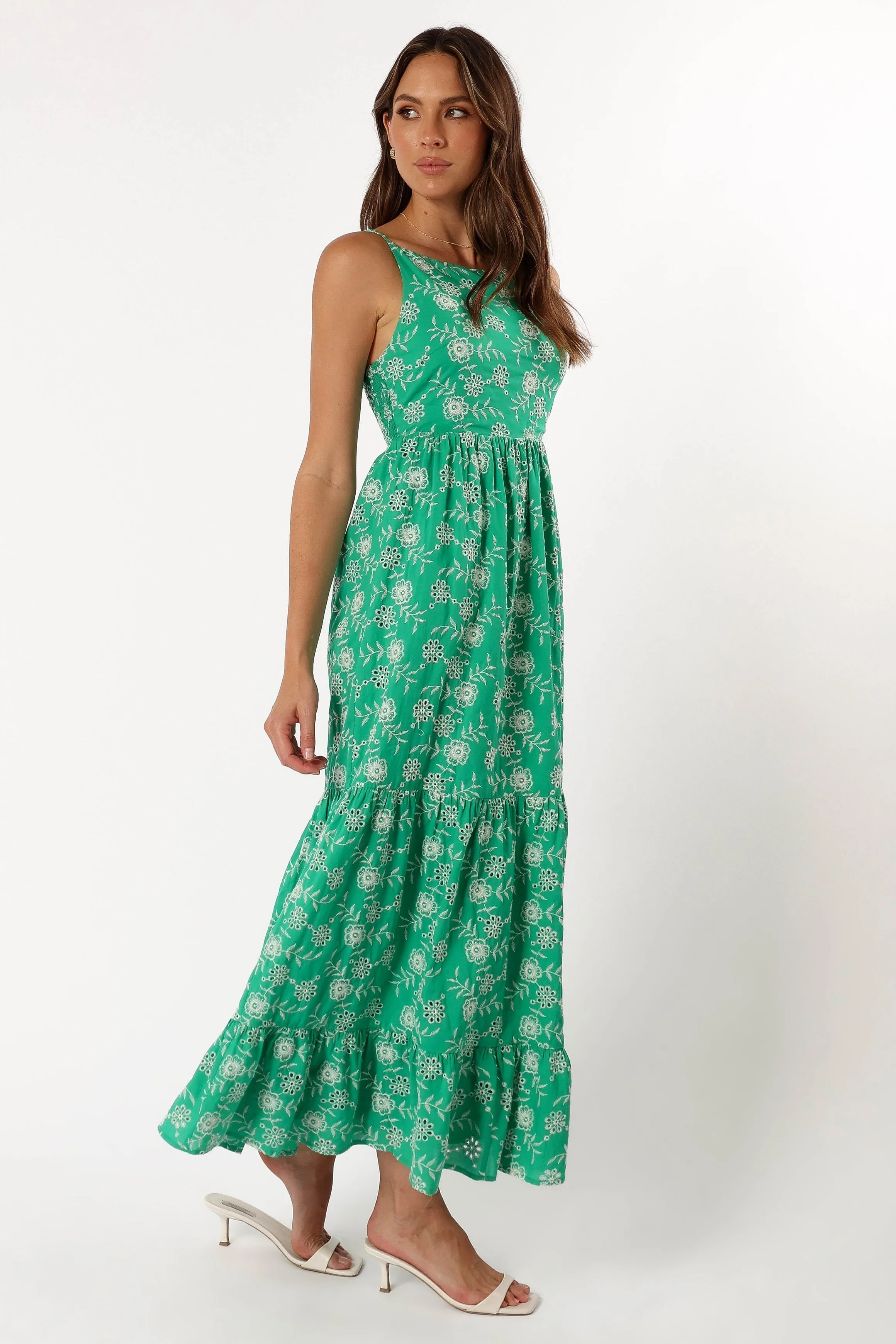 Jenson Maxi Dress - Green Eyelet sold by Petal & Pup product image thumbnail 5