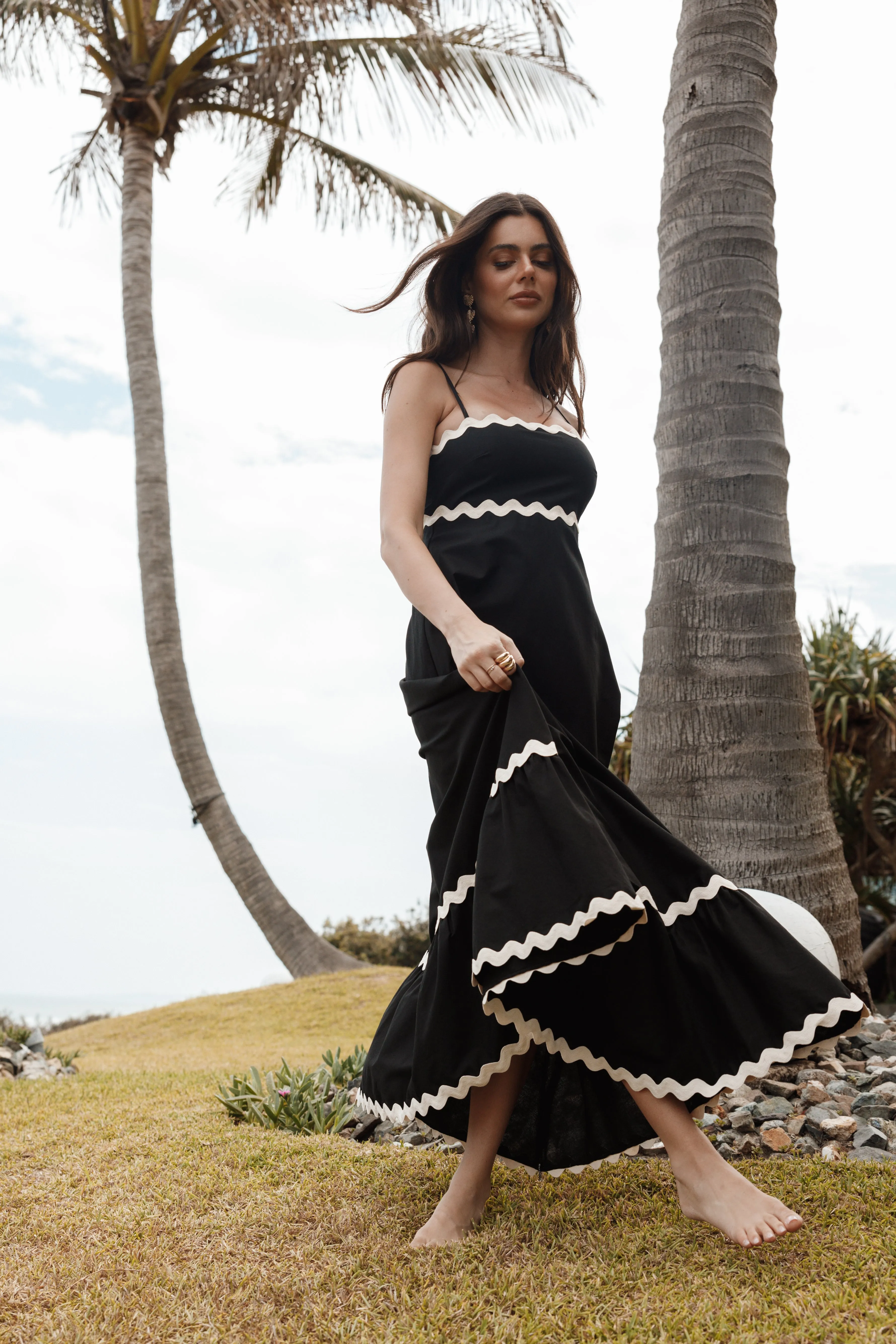 Yana Maxi Dress - Black Cream sold by Petal & Pup product image thumbnail 2