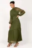 Julip Sheer Long Sleeve Maxi Dress - Olive sold by Petal & Pup