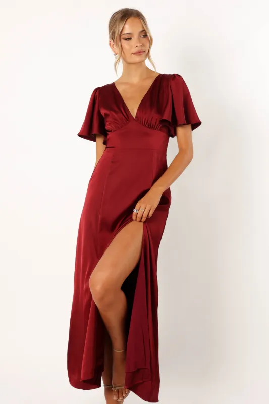 Casper Maxi Dress - Wine sold by Petal & Pup