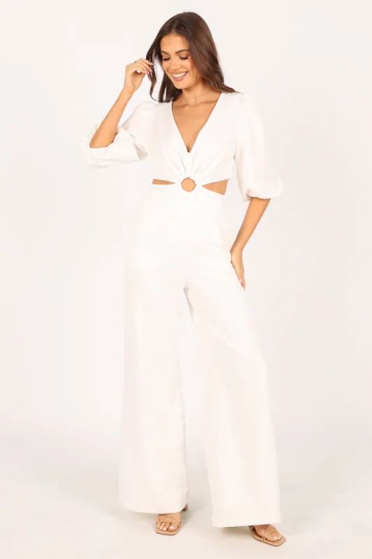 Sonja Jumpsuit - White made by Petal & Pup