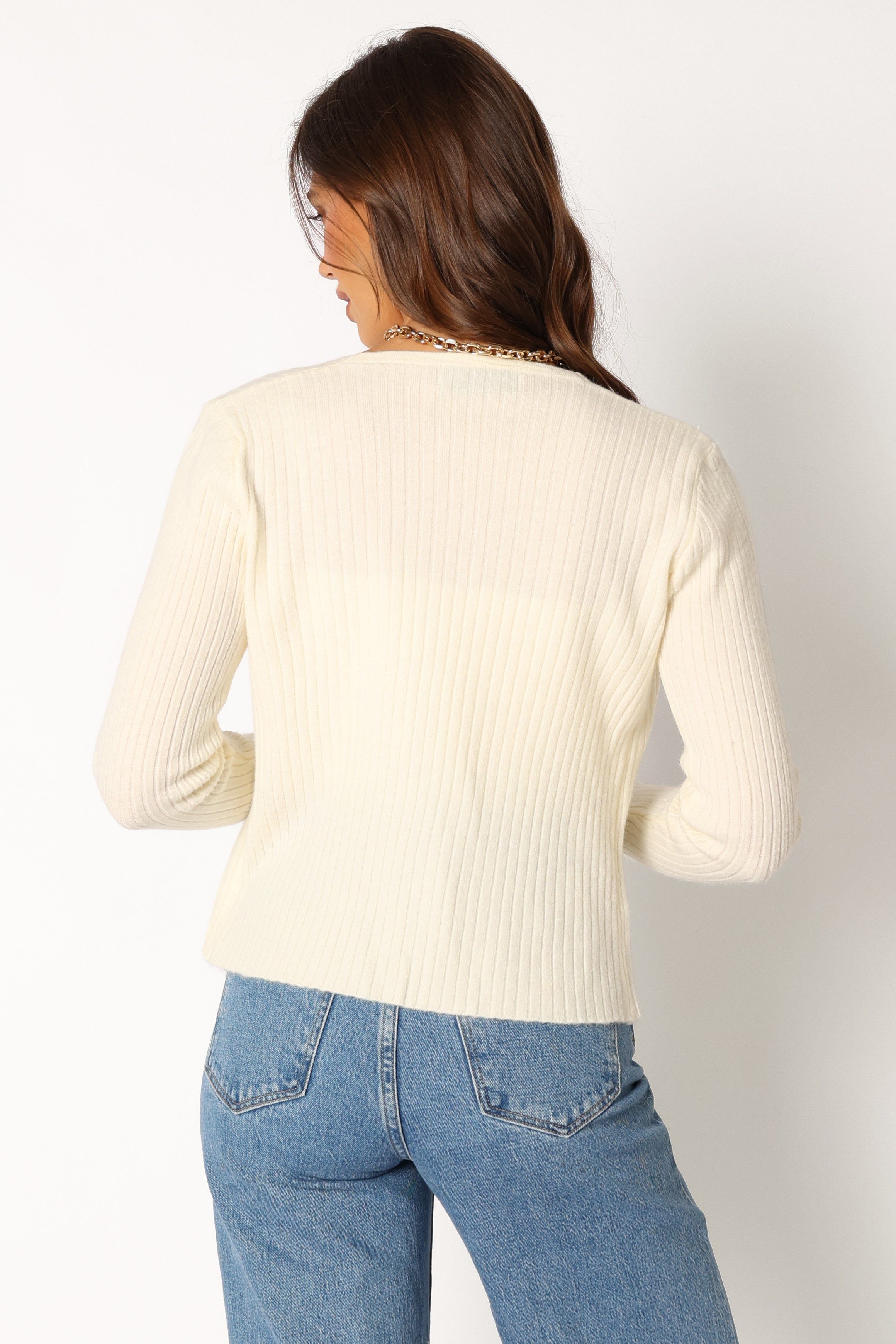 Sylvie Knit Cardigan - White sold by Petal & Pup product image thumbnail 4
