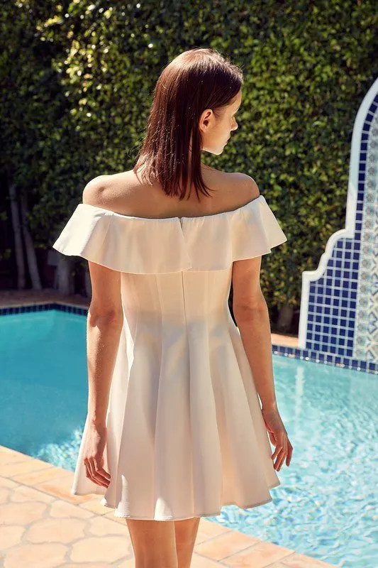 Susie Ruffle Mini Dress - White sold by Petal & Pup product image thumbnail 4