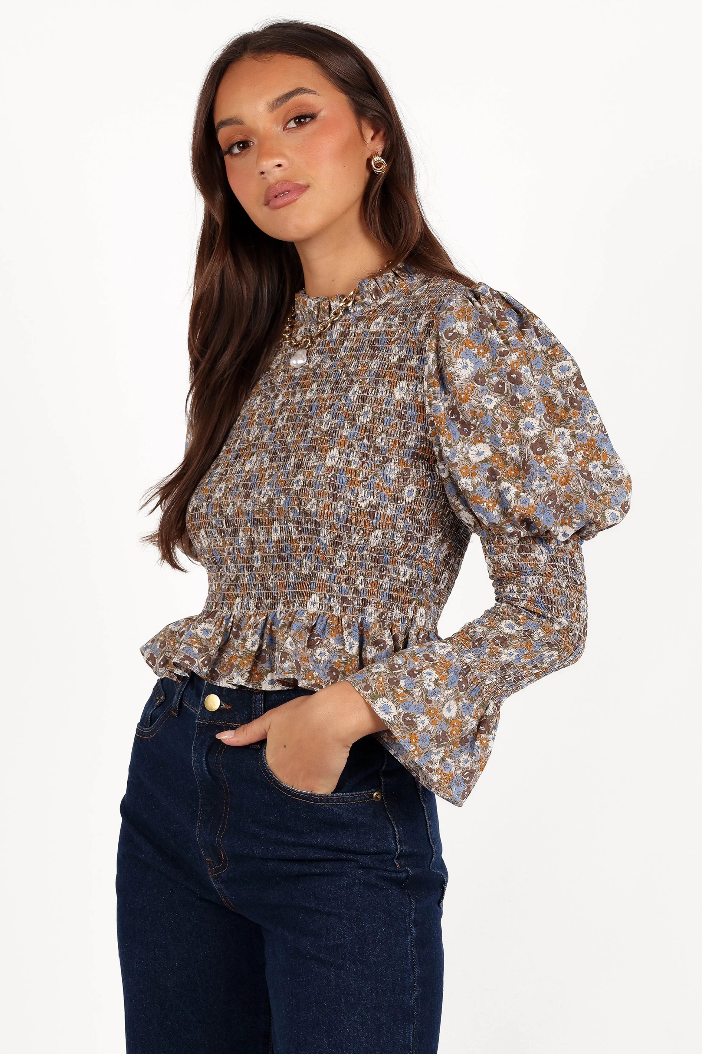 Novah Long Sleeve Top - Olive Floral sold by Petal & Pup product image thumbnail 5