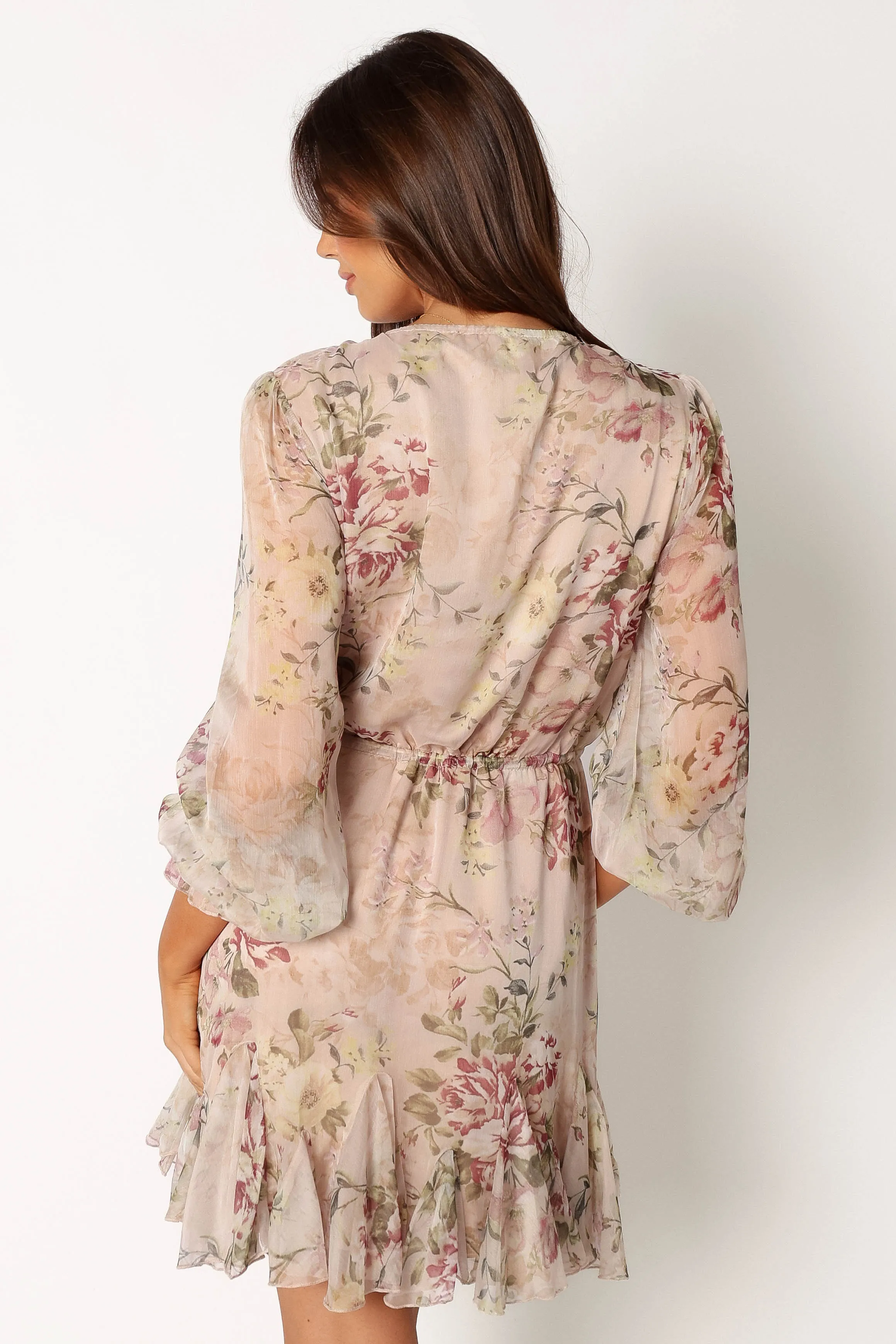 Mimsy Long Sleeve Mini Dress - Cream sold by Petal & Pup product image thumbnail 3