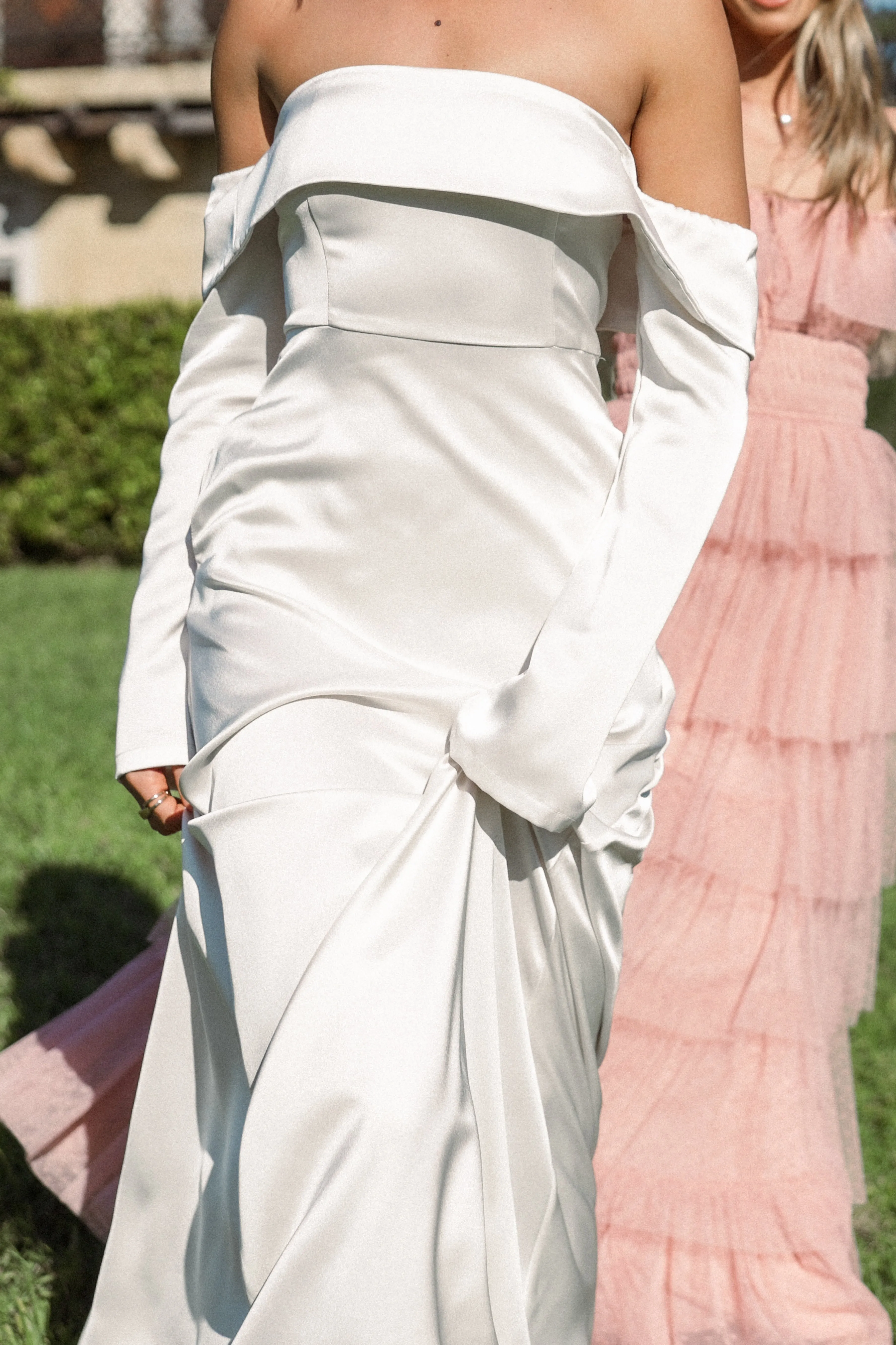 Gigi Off Shoulder Maxi Dress - Cream sold by Petal & Pup product image thumbnail 3