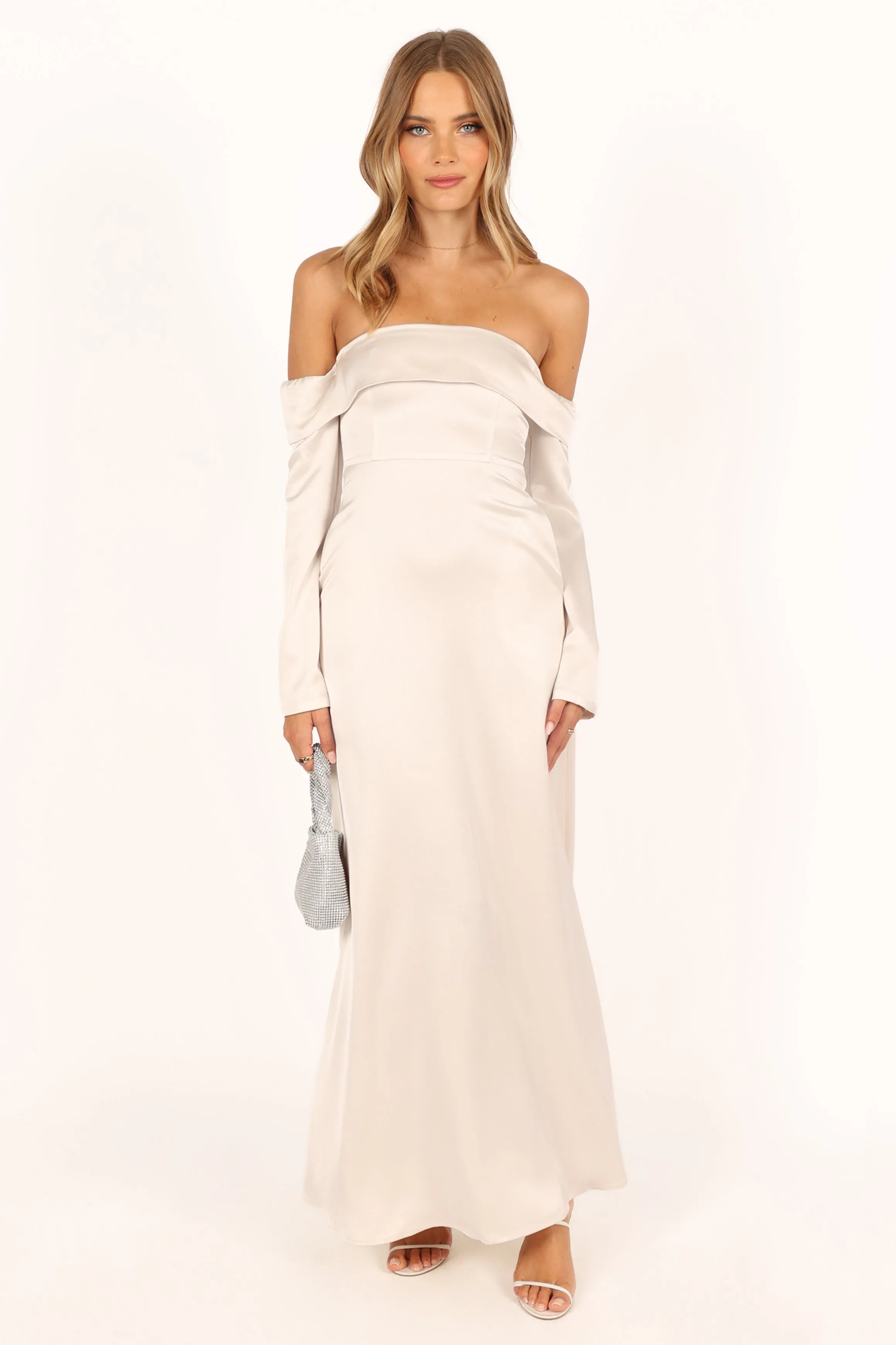 Gigi Off Shoulder Maxi Dress - Cream sold by Petal & Pup product image thumbnail 4