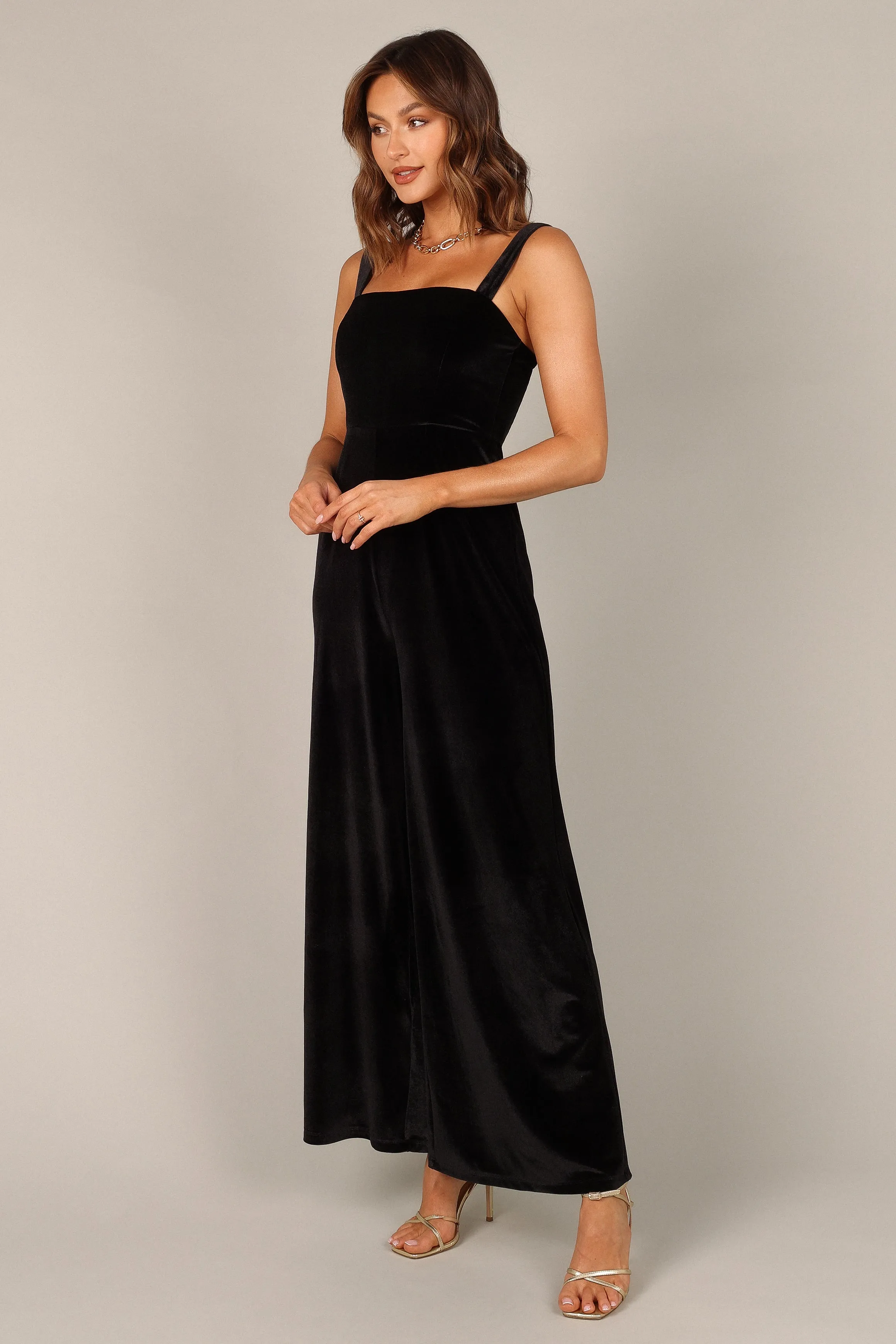 Scarlette Velvet Jumpsuit - Black sold by Petal & Pup product image thumbnail 3