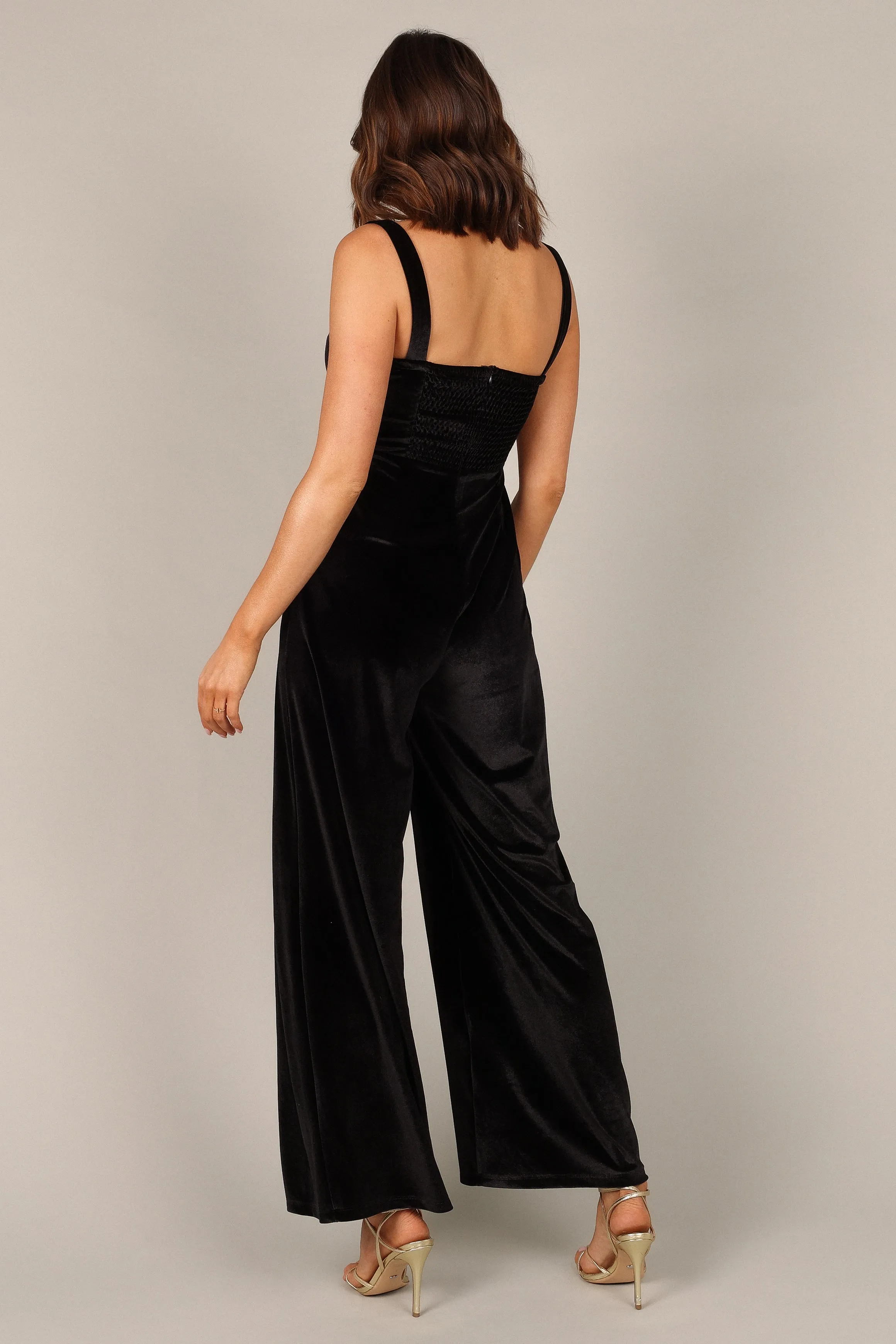 Scarlette Velvet Jumpsuit - Black sold by Petal & Pup product image thumbnail 4