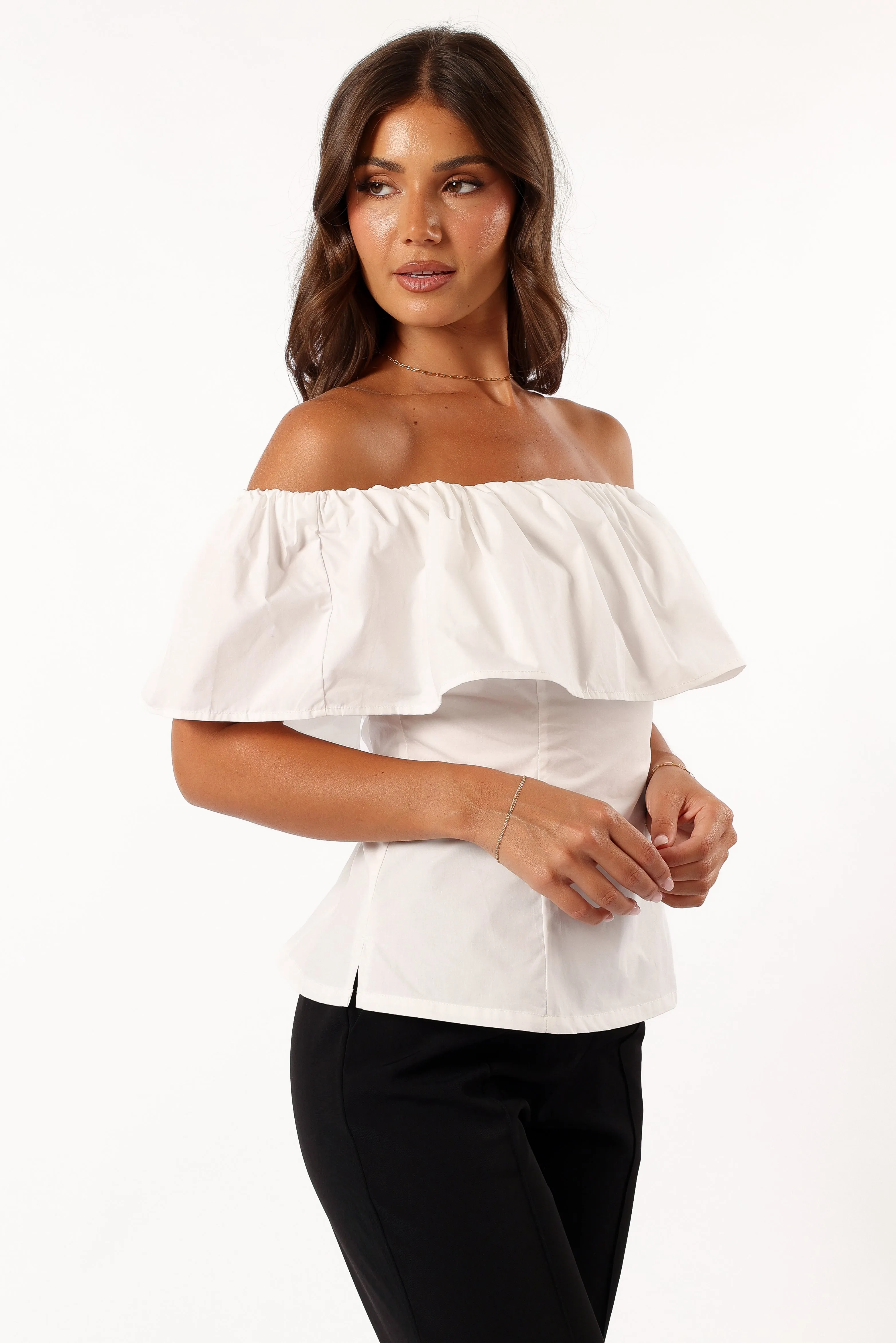 Emery Off The Shoulder Top - White sold by Petal & Pup product image thumbnail 5