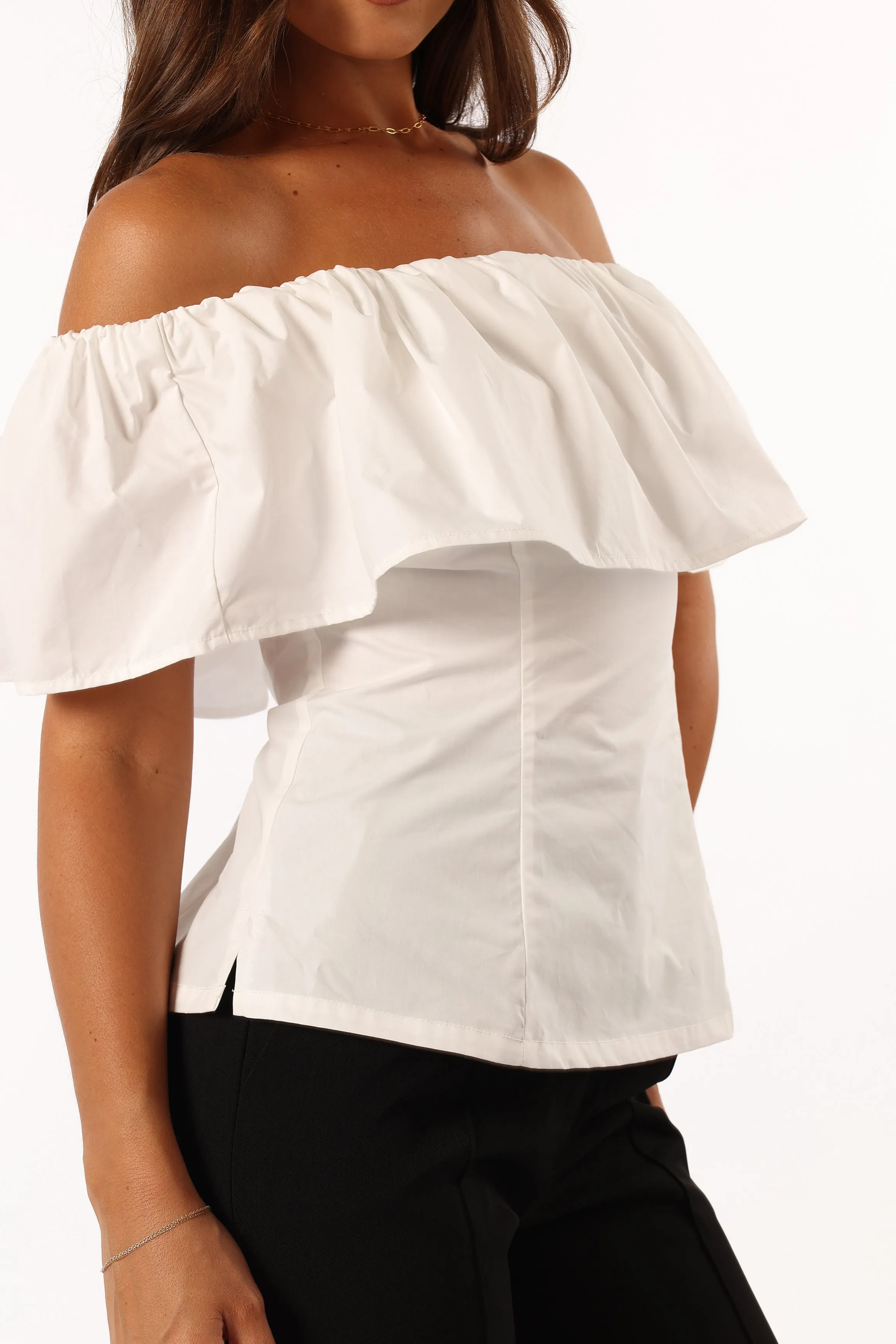 Emery Off The Shoulder Top - White sold by Petal & Pup product image thumbnail 2