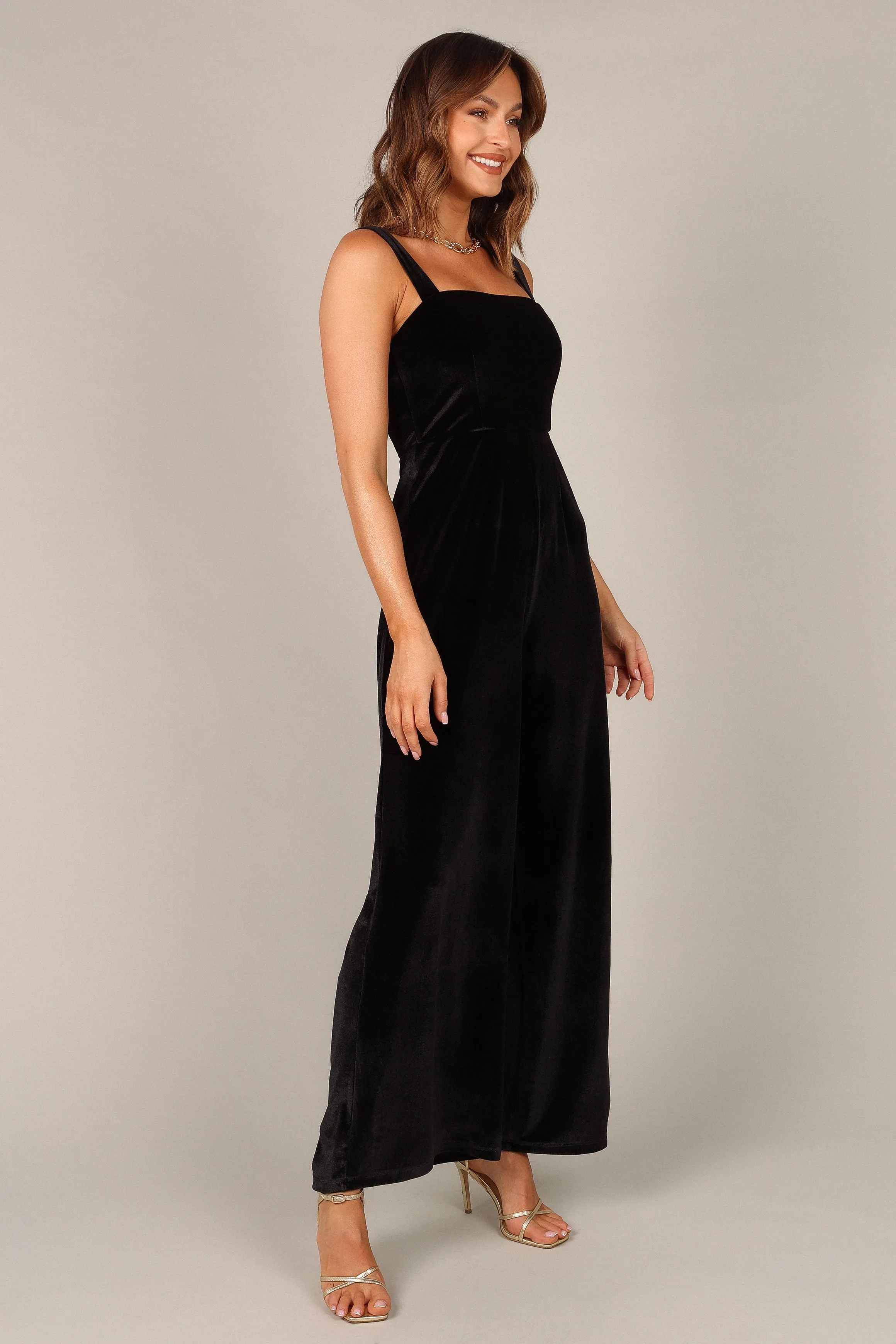 Scarlette Velvet Jumpsuit - Black sold by Petal & Pup product image thumbnail 5