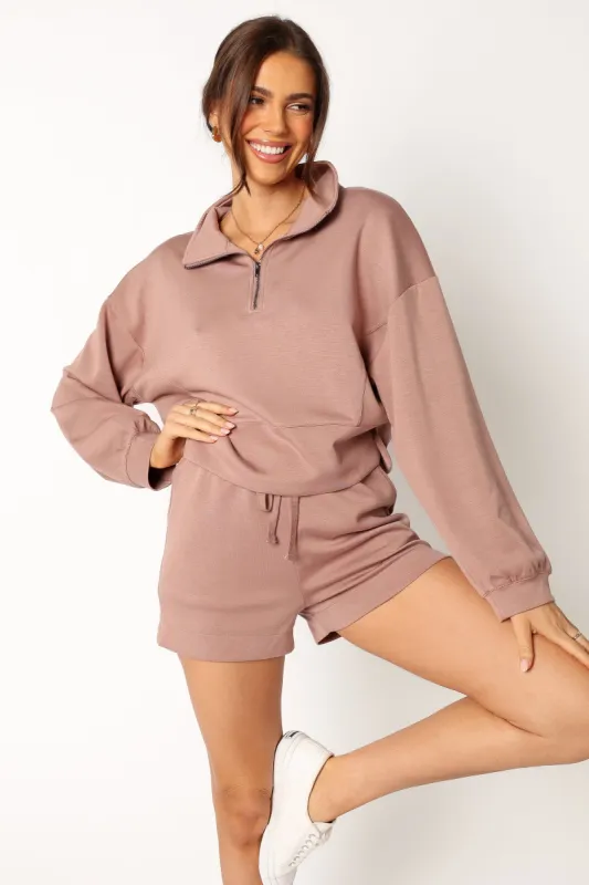 Paula Oversized Sweat Set - Mocha sold by Petal & Pup
