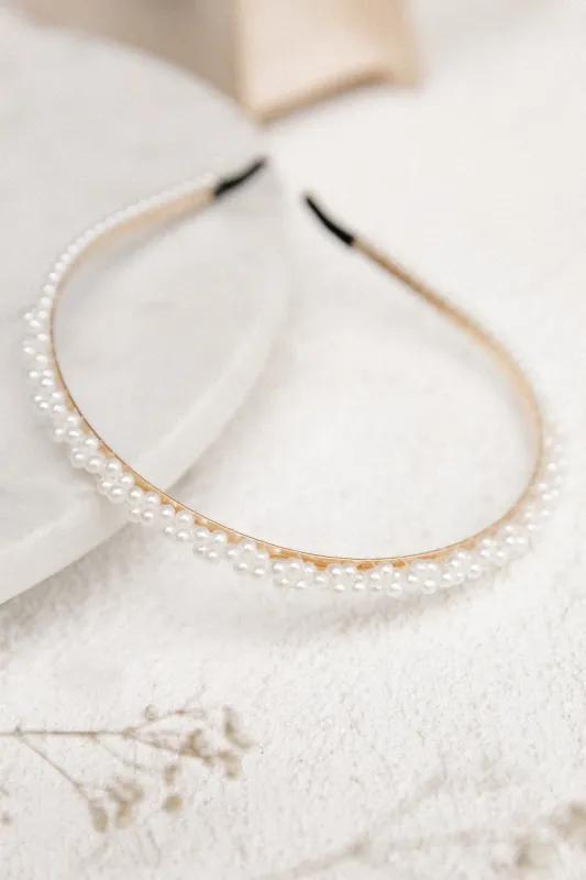 Natalie Headband - Pearl sold by Petal & Pup