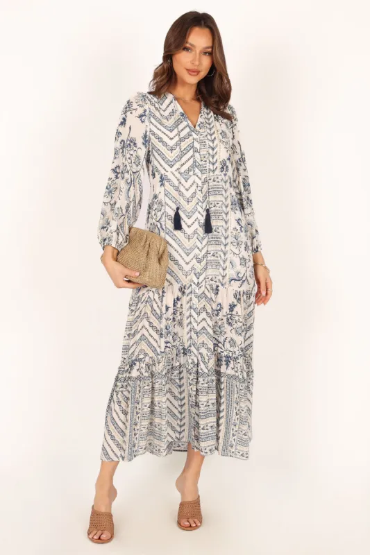 Harper Long Sleeve Maxi Dress - Seaside sold by Petal & Pup