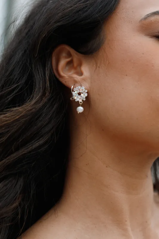 Ambah Drop Earring - Gold/Pearl sold by Petal & Pup