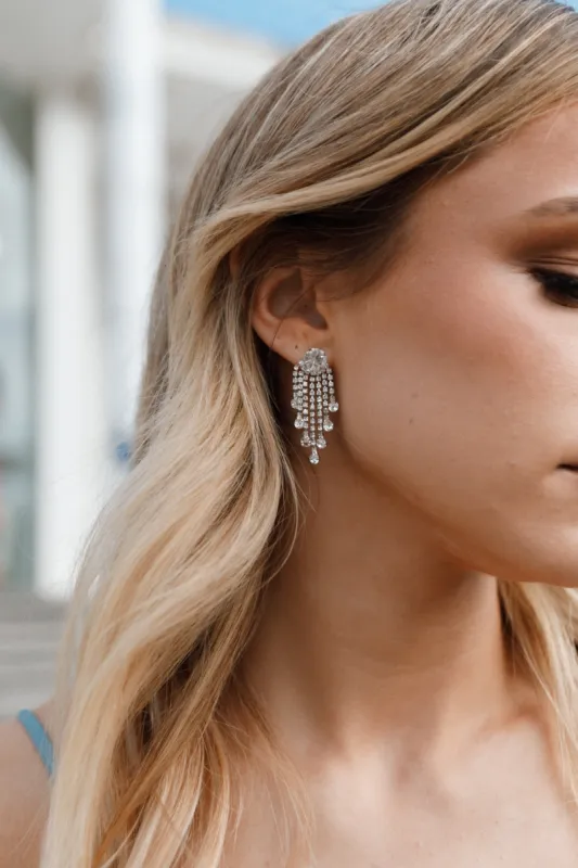 Jayde Statement Drop Earring - Silver sold by Petal & Pup